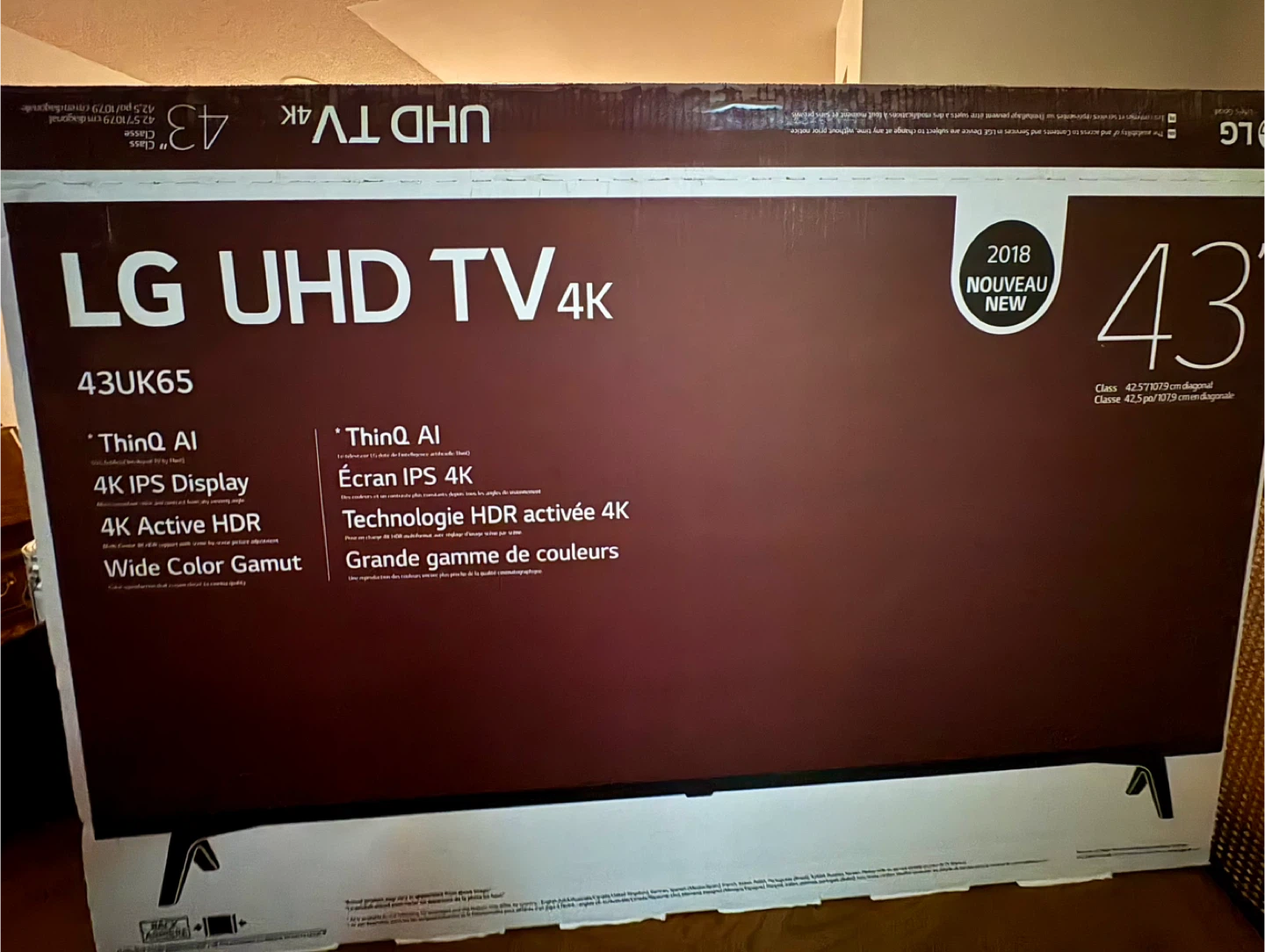 LG 43UK65 43" UHD 4K TV w/ Box - photo 2