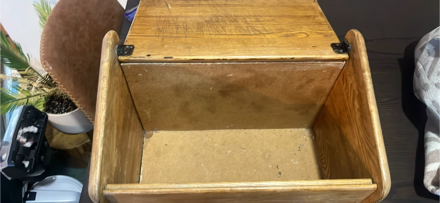 Vintage Wooden Bread Box - photo 2