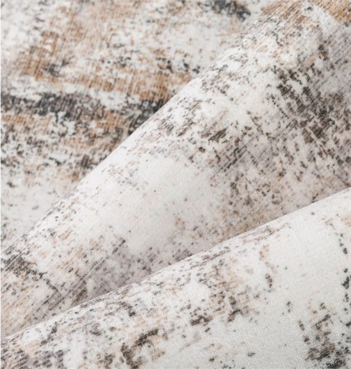 6x9 Washable Area Rug - Brown/Grey Abstract - photo 2