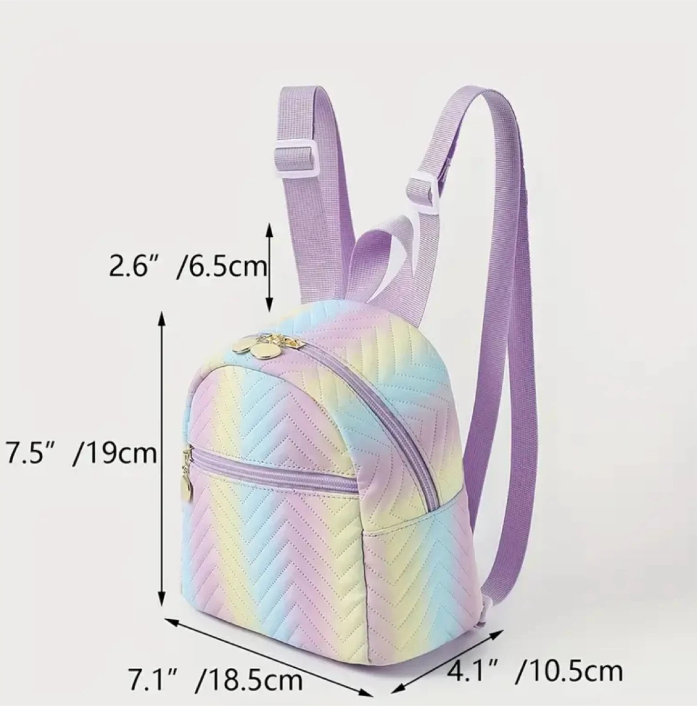 Pastel Rainbow Mini Backpack - Cute & Stylish! - photo 2