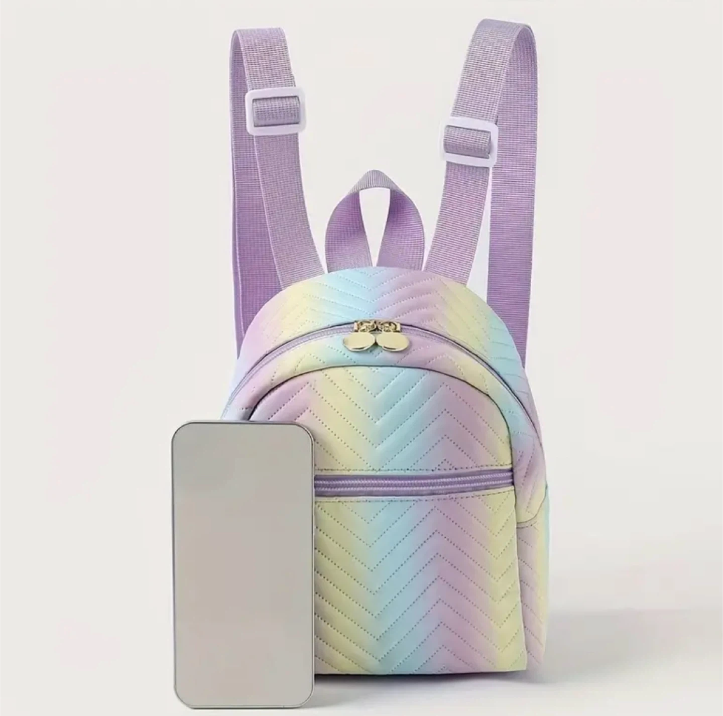 Pastel Rainbow Mini Backpack - Cute & Stylish!