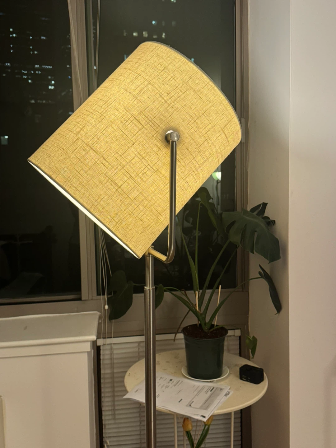 Modern Yellow Fabric Shade Floor Lamp - photo 3