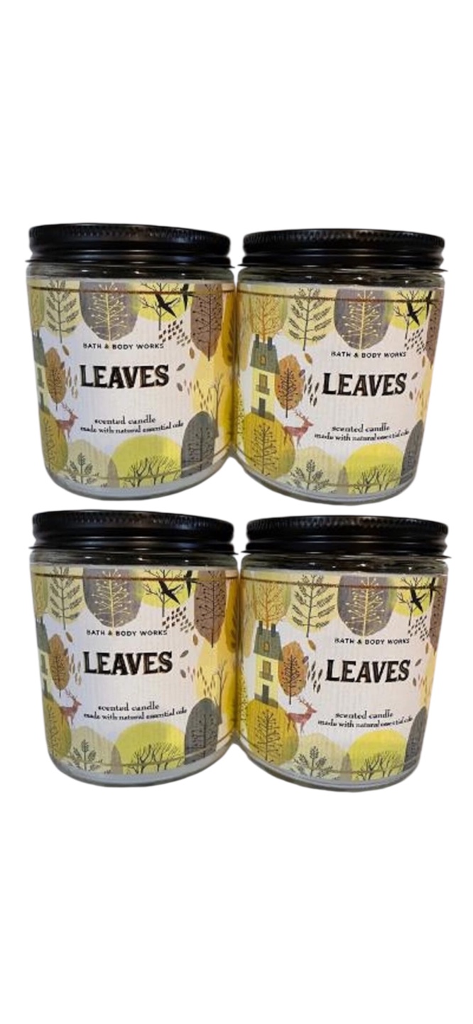 Bath & Body Works Leaves Scented Candle x 4