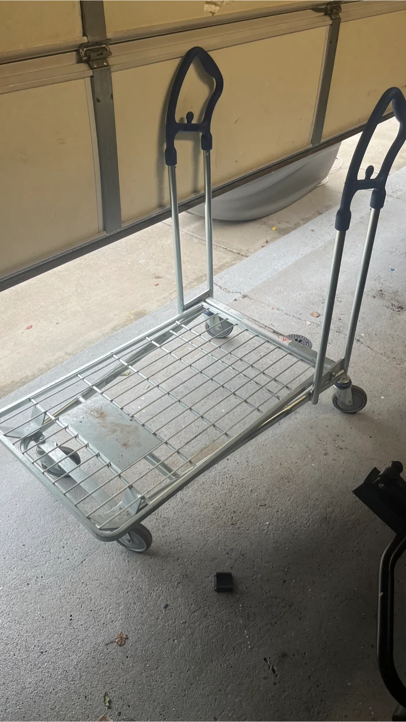 Silver Folding Luggage Cart