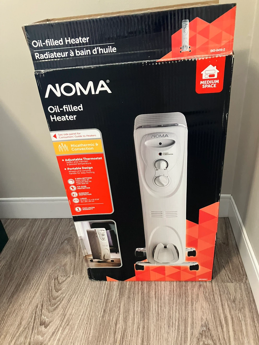 Noma Oil-Filled Heater - Medium Space