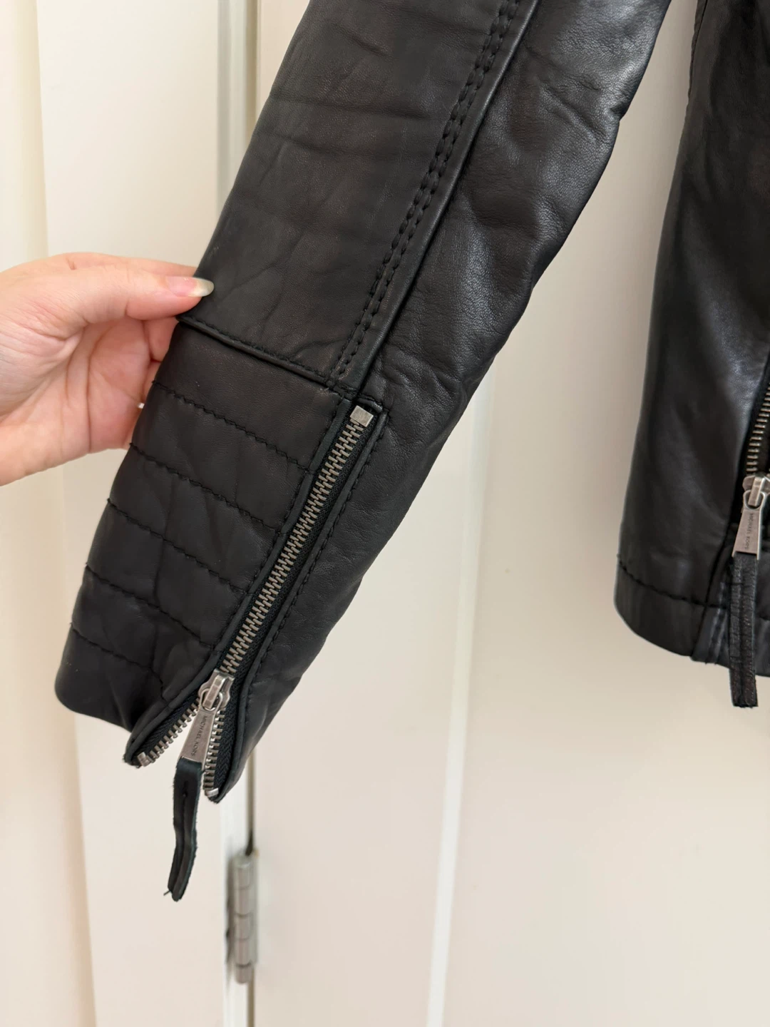 Michael Kors Black Leather Jacket - Size S/P - photo 4