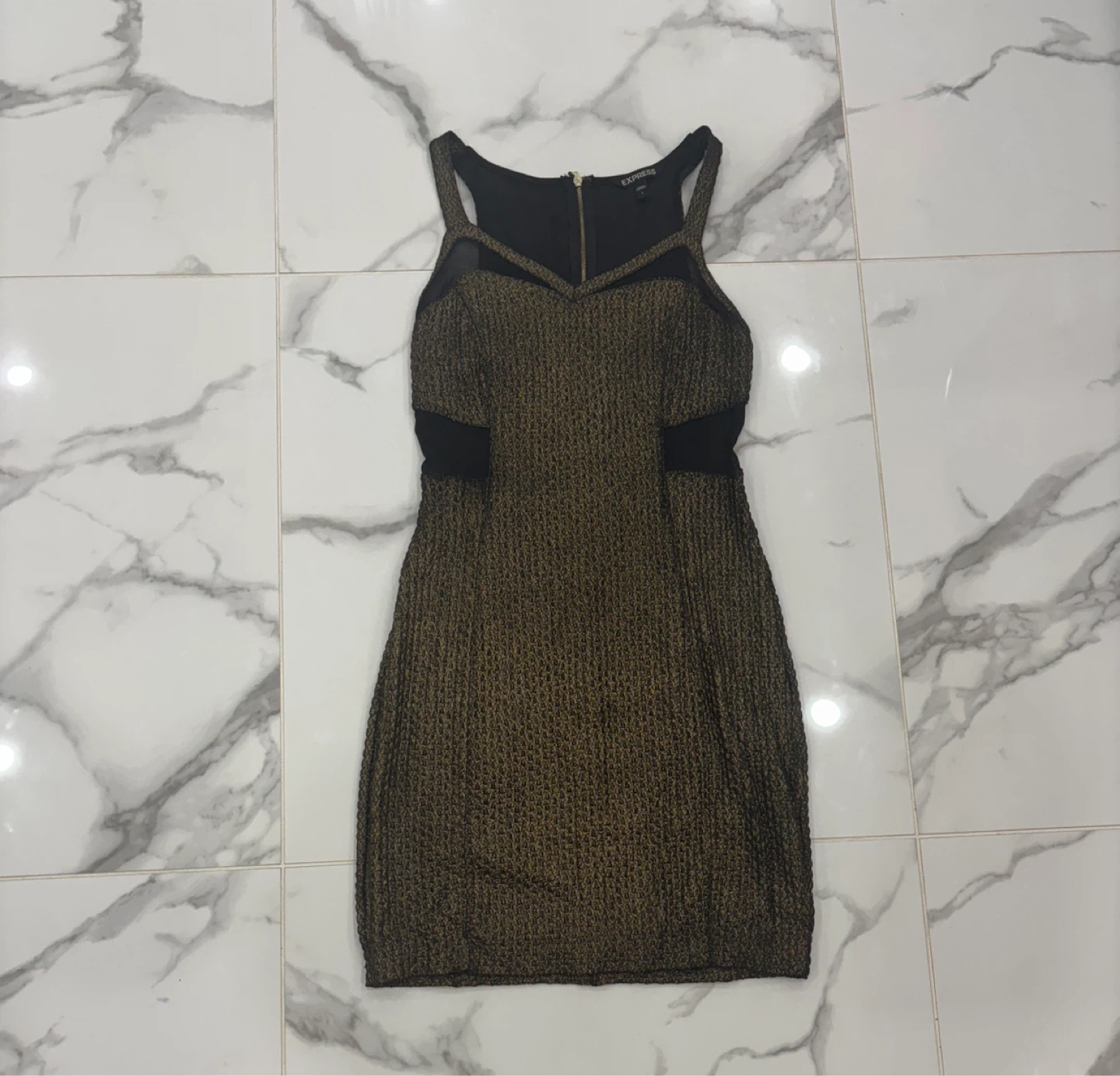 Express Gold & Black Dress - photo 3