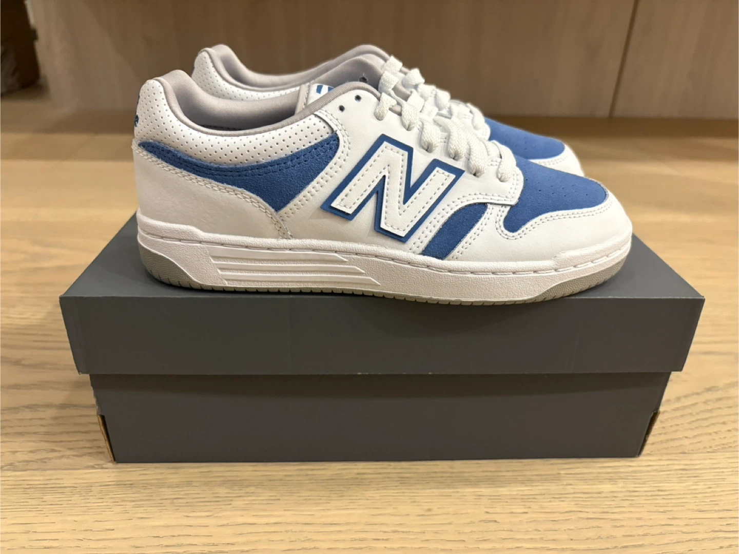 New Balance 480 Kids White/Blue Shoes - Size 6 youth - photo 2