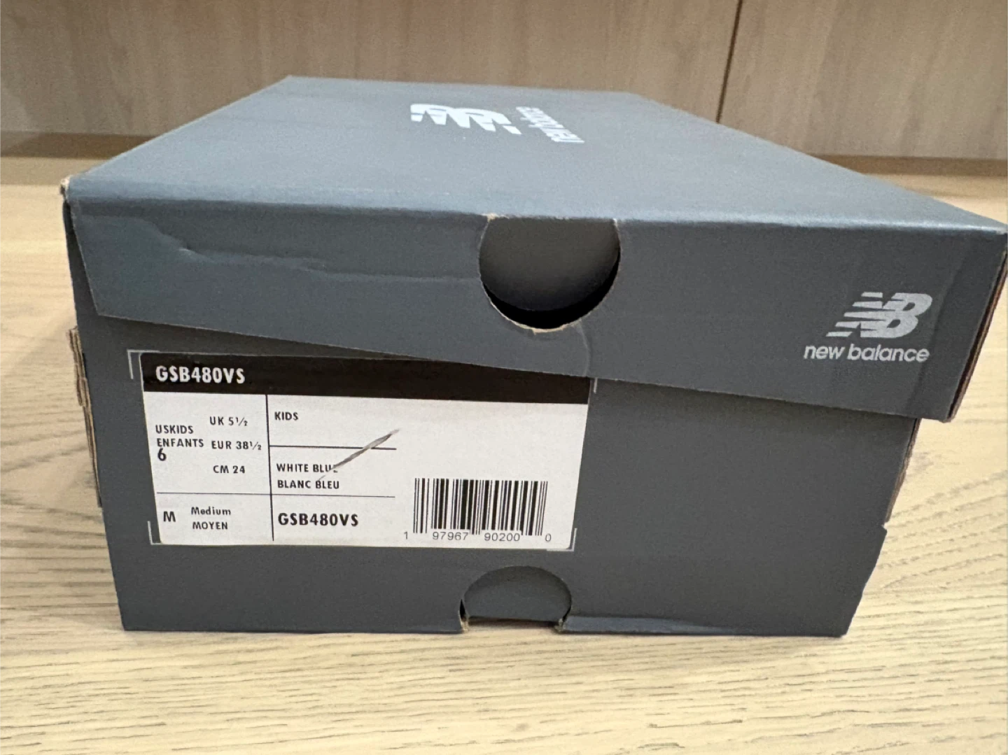 New Balance 480 Kids White/Blue Shoes - Size 6 youth - photo 5