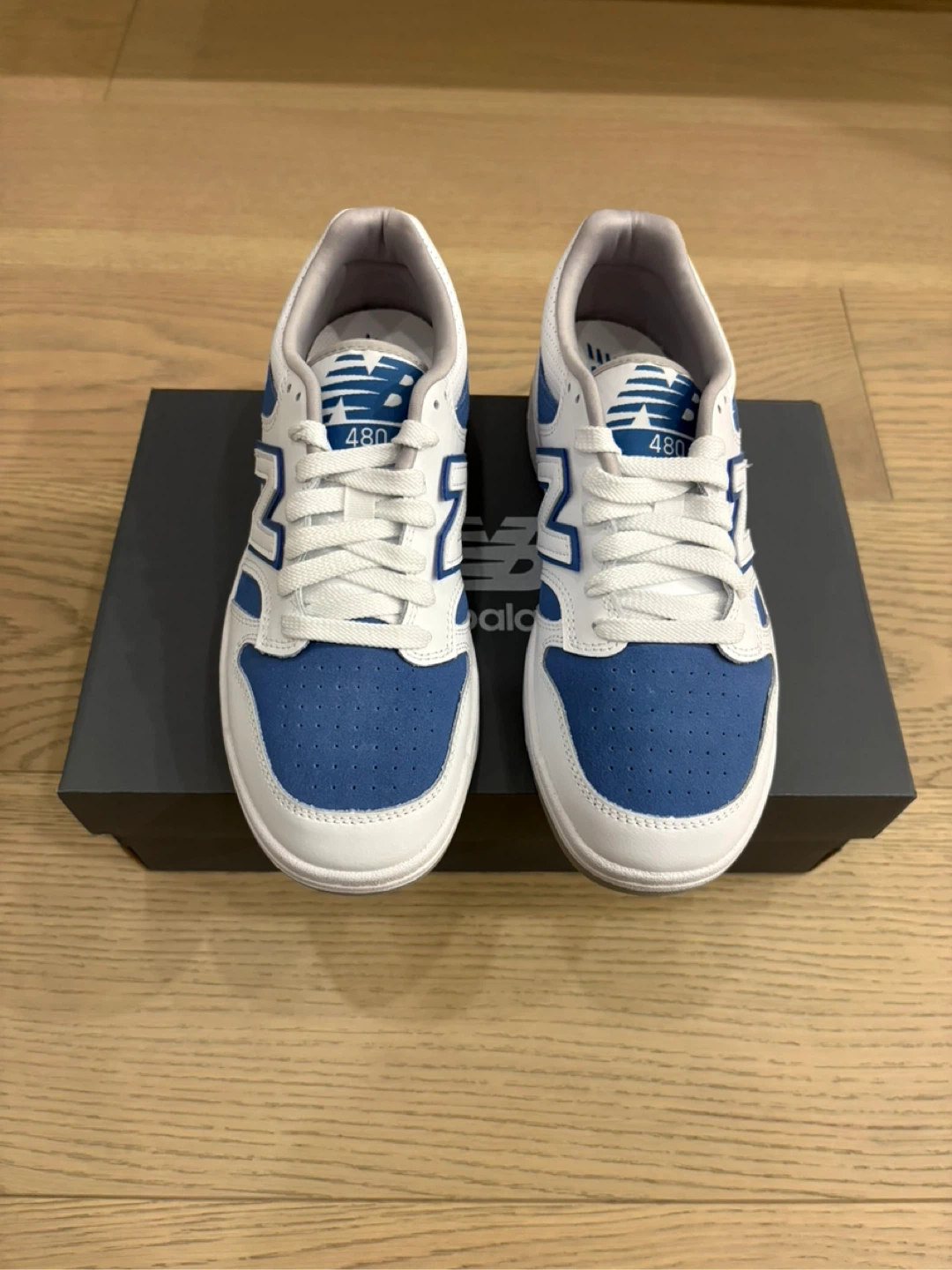 New Balance 480 Kids White/Blue Shoes - Size 6 youth - photo 4