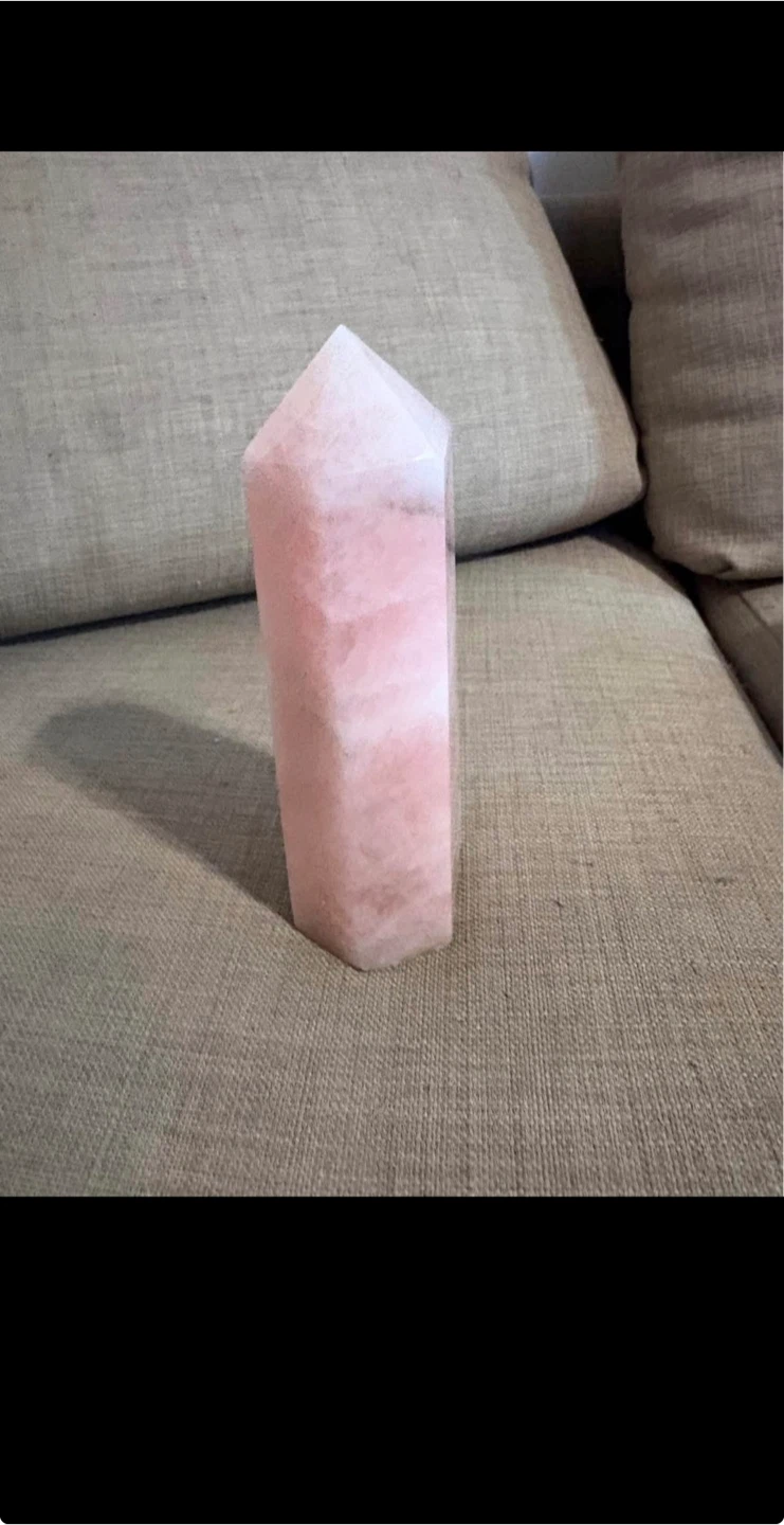 Rose Quartz Crystal Point Tower