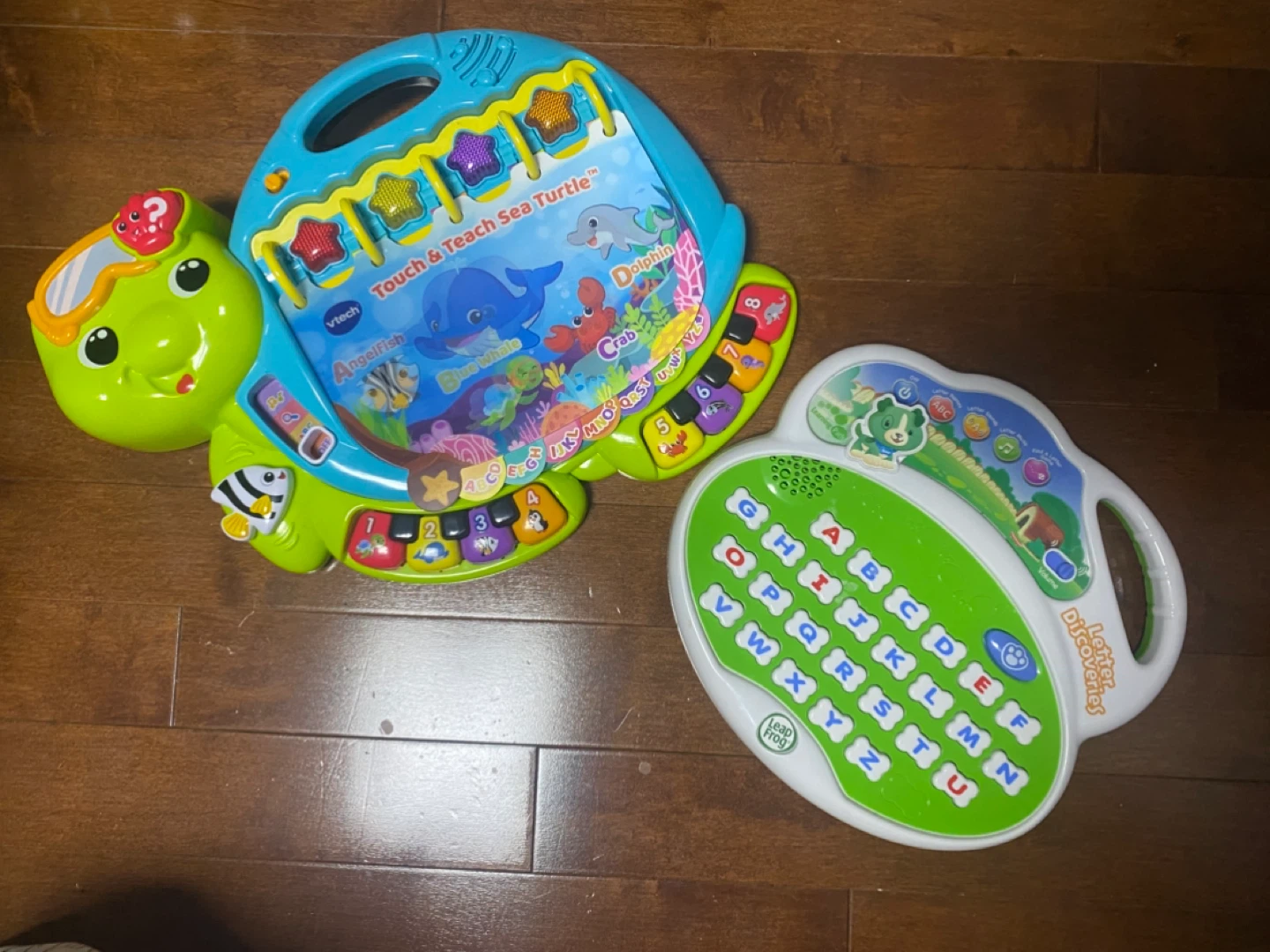 VTech Touch & Teach Sea Turtle + LeapFrog Letter