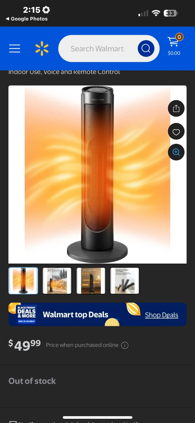 Pure Code Space Heater, Portable Electric Heater - photo 2