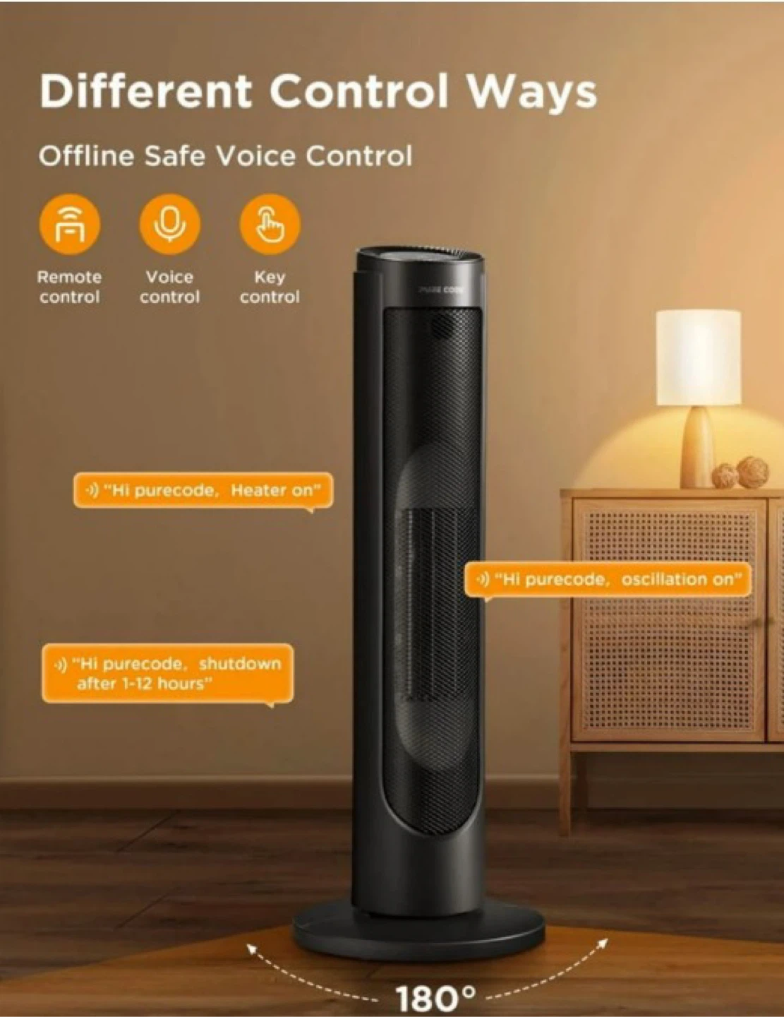 Pure Code Space Heater, Portable Electric Heater - photo 4
