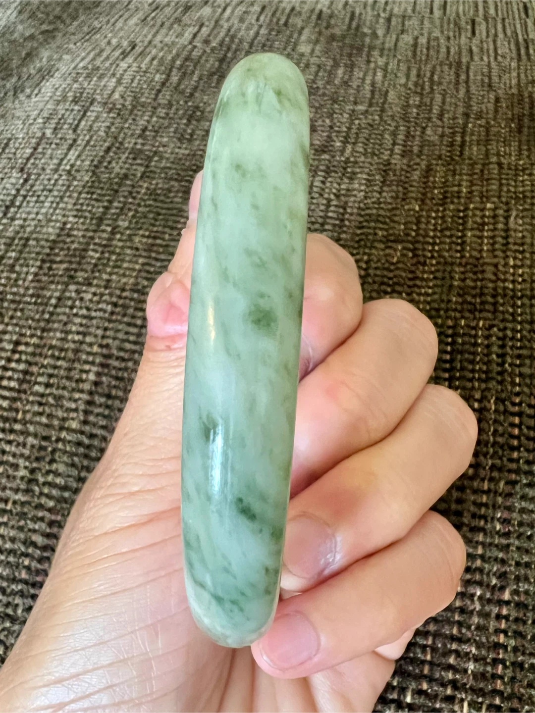 Antique Jade Bangle Bracelet - photo 4