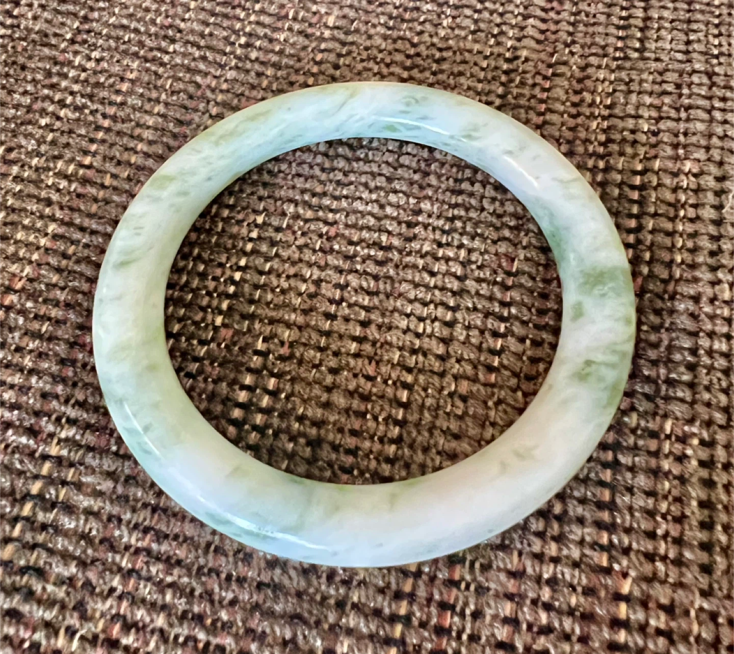Antique Jade Bangle Bracelet - photo 2