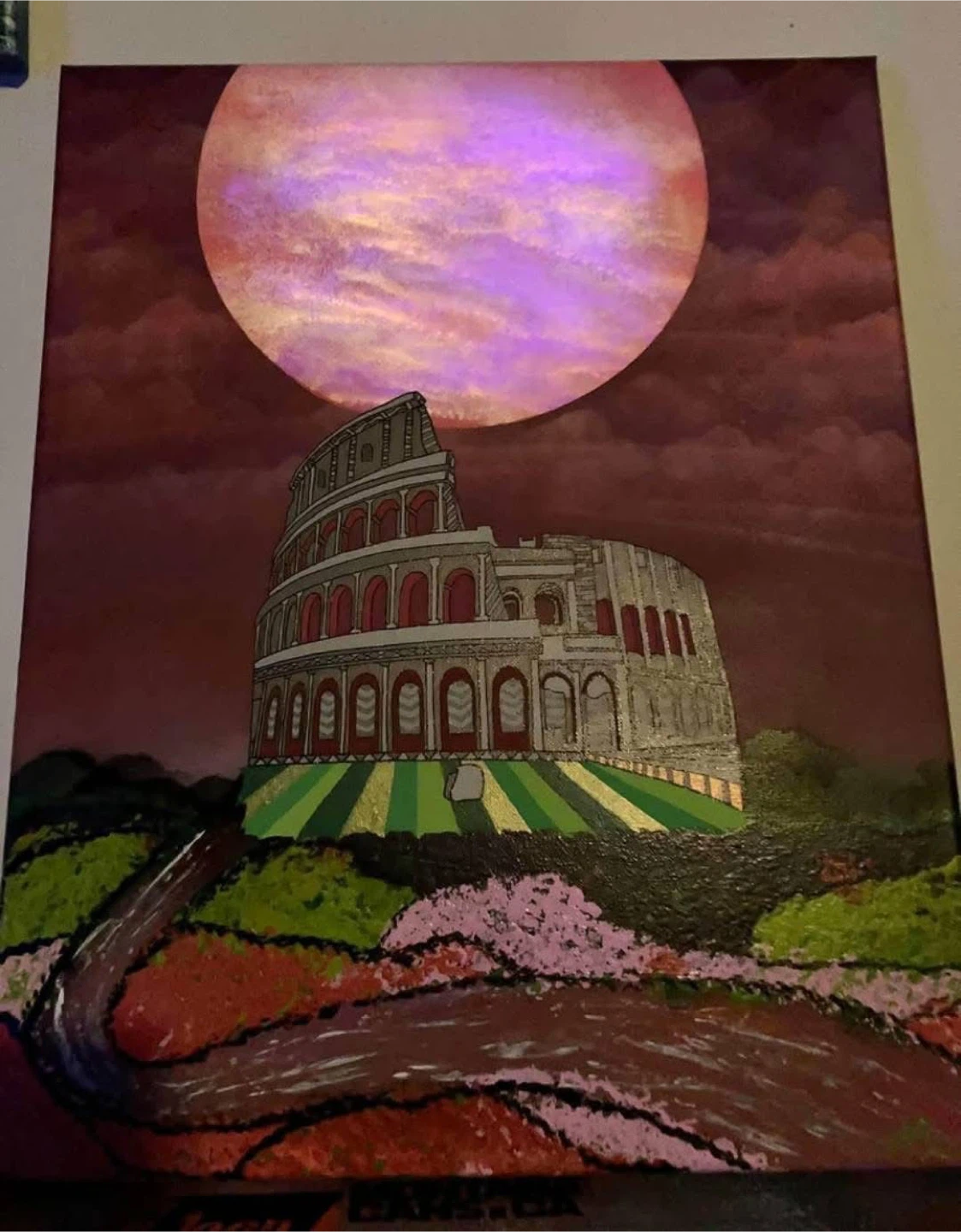 Spray paint artwork on canvas - photo 3