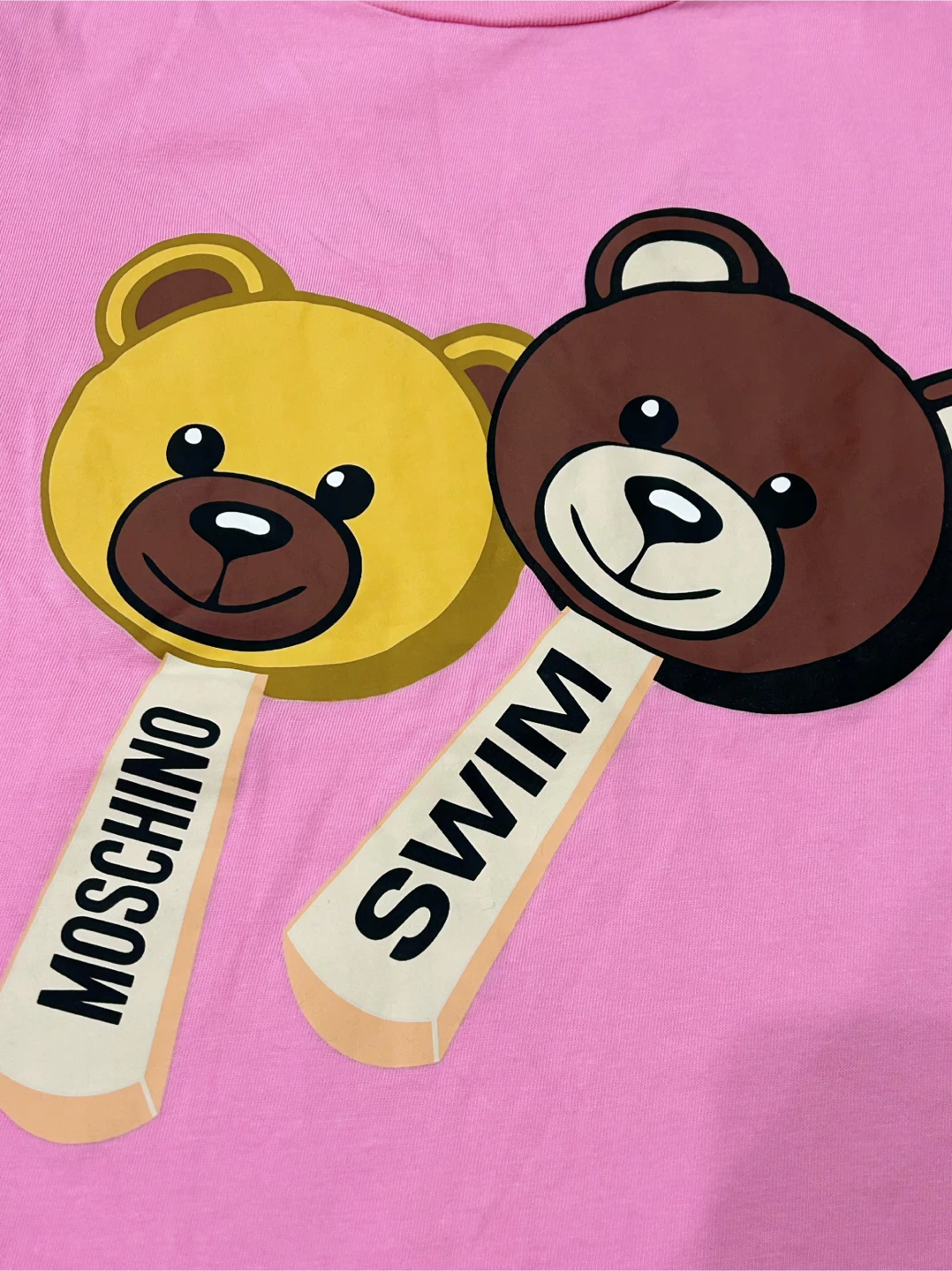 Authentic Moschino Swim Pink Cotton T-Shirt - Size L - photo 2