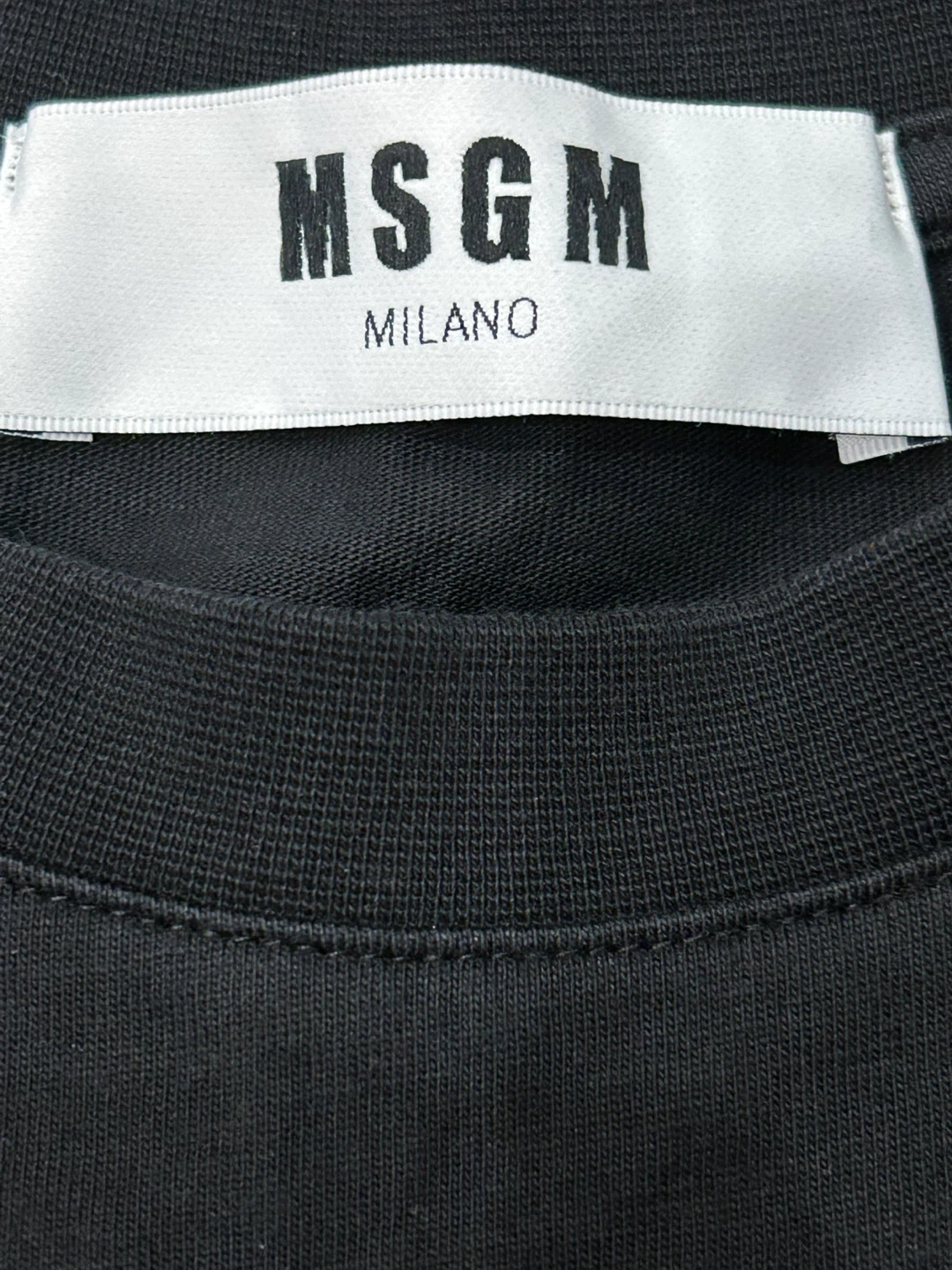 MSGM Milano Black T-Shirt with Red Heart - Size S - photo 3