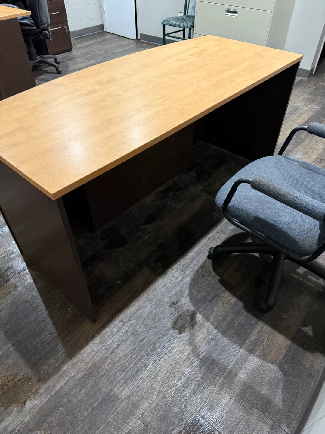 Office Desk - Wood Top, Brown Base - photo 4