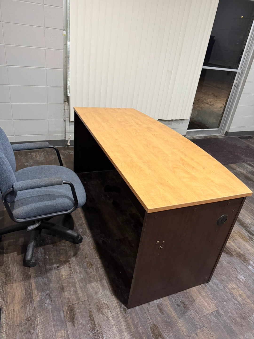 Office Desk - Wood Top, Brown Base - photo 3