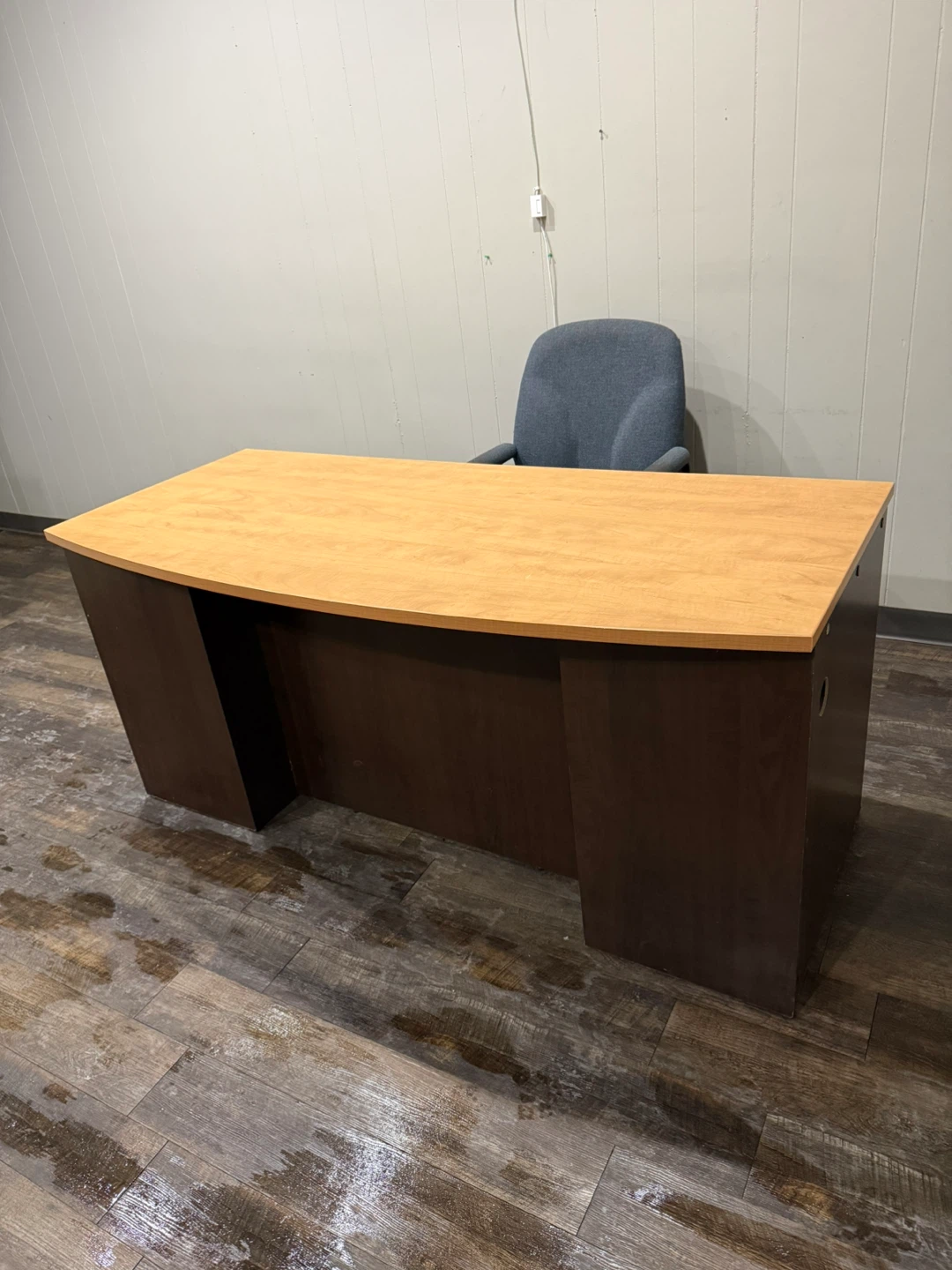 Office Desk - Wood Top, Brown Base - photo 2