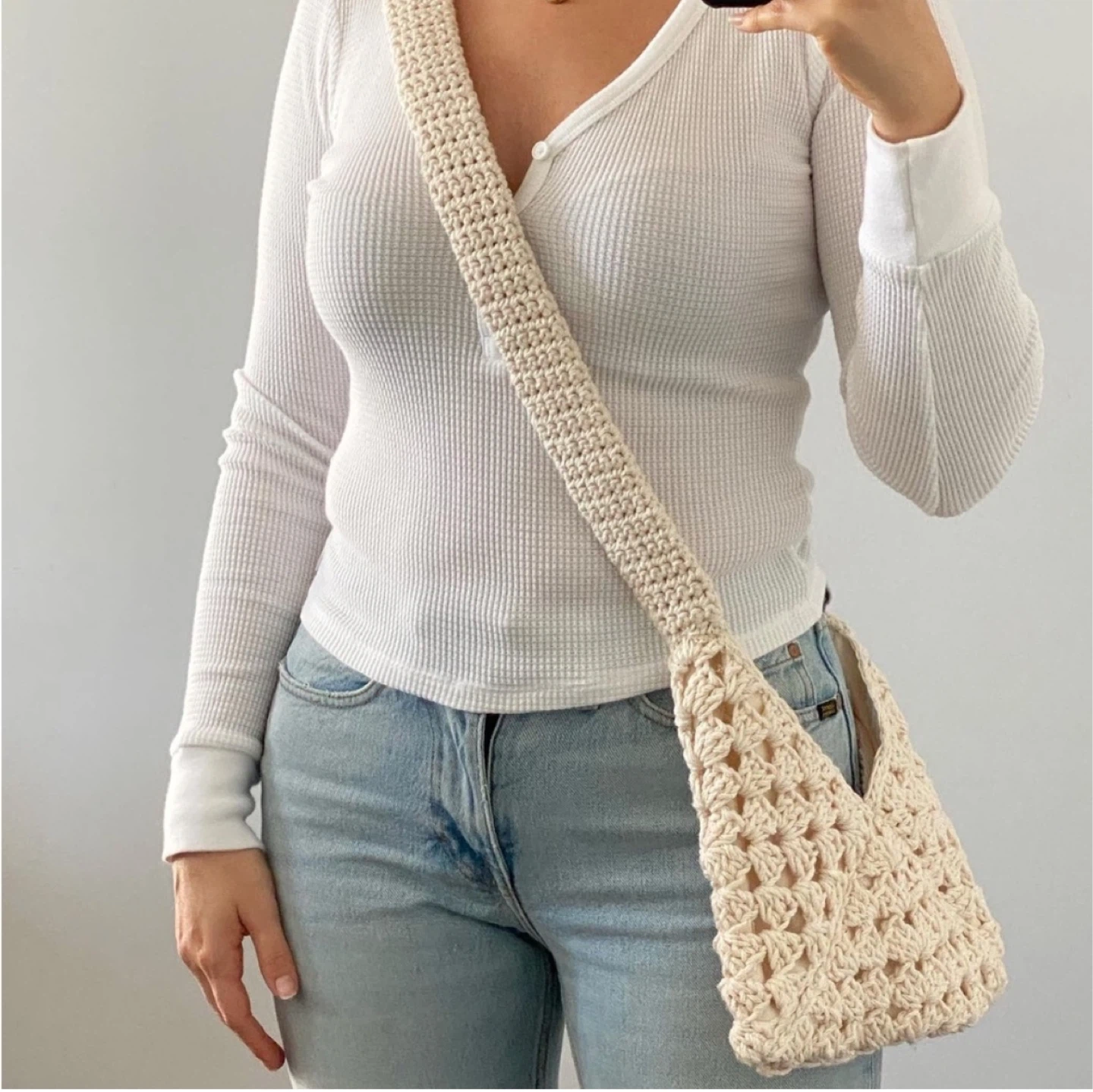 Handmade Crochet Shoulder Bag - photo 2