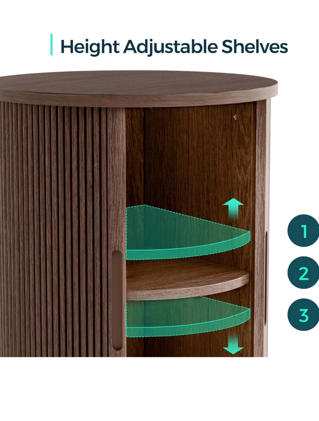 Fluted End Table with Storage - photo 4