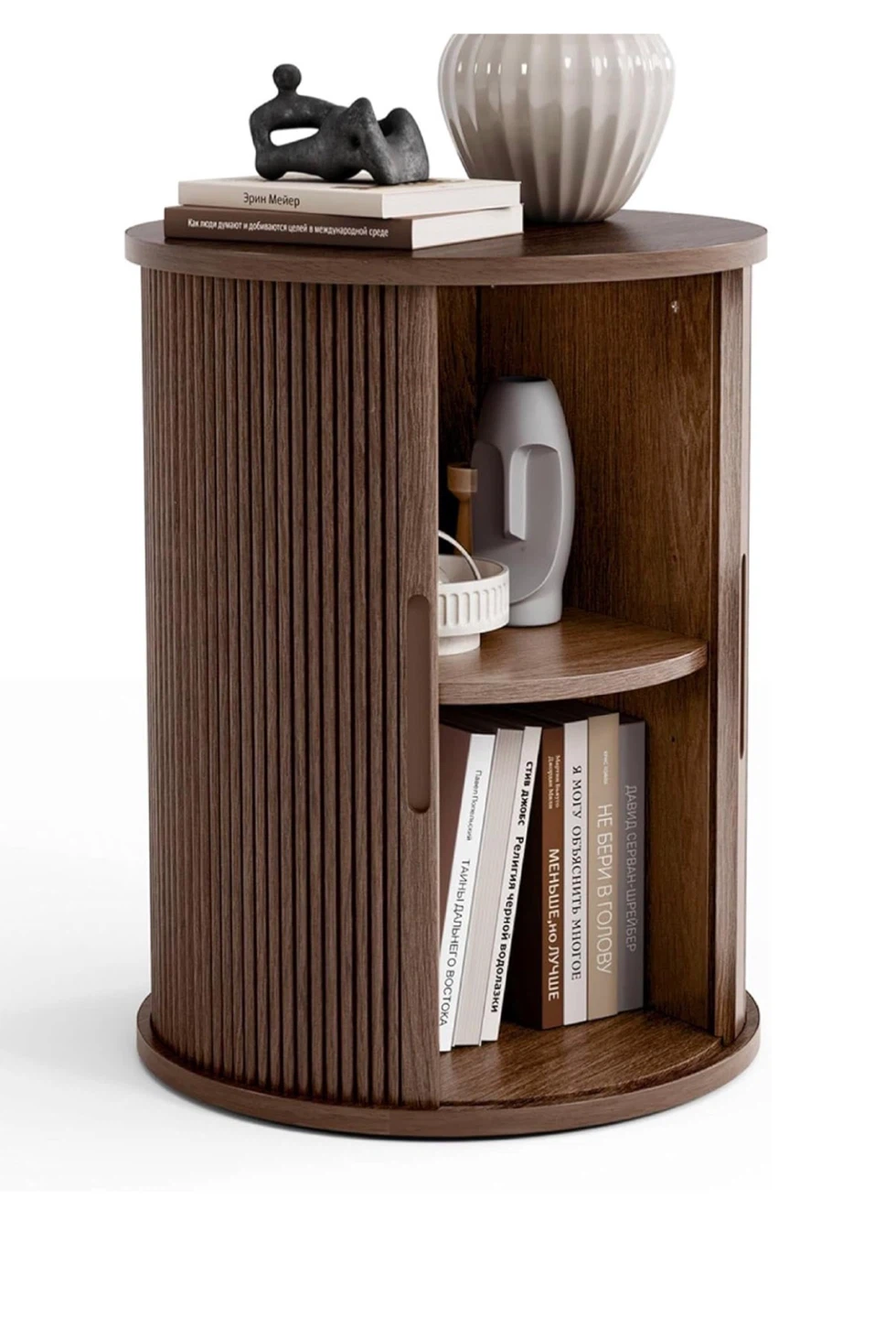 Fluted End Table with Storage - photo 2