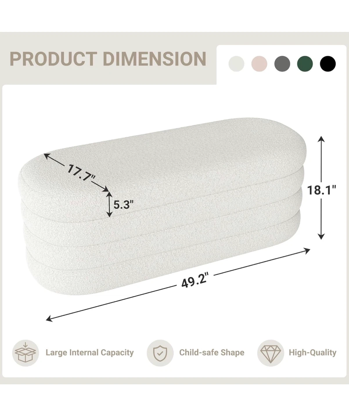 Storage Bench - White - photo 3