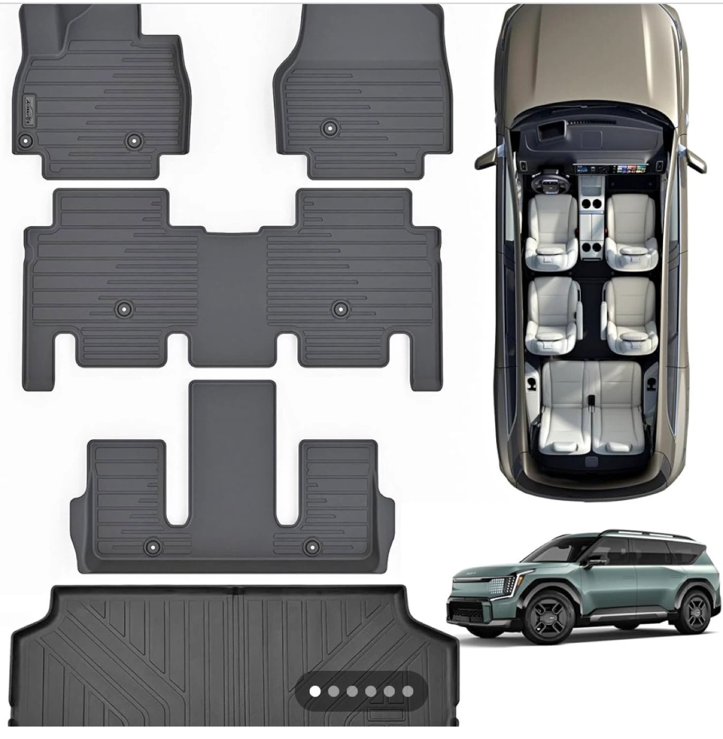 Kia EV9 Floor Mats - All Weather