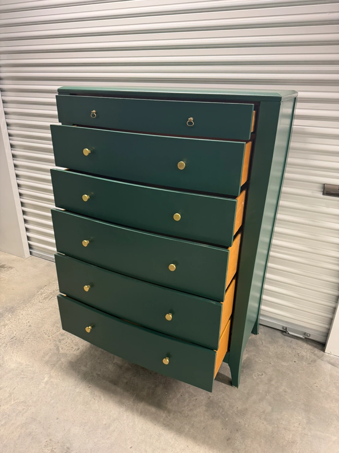 🚨Free Delivery NJ/ NY Green Solid Wood Dresser - 6 Drawers - photo 3