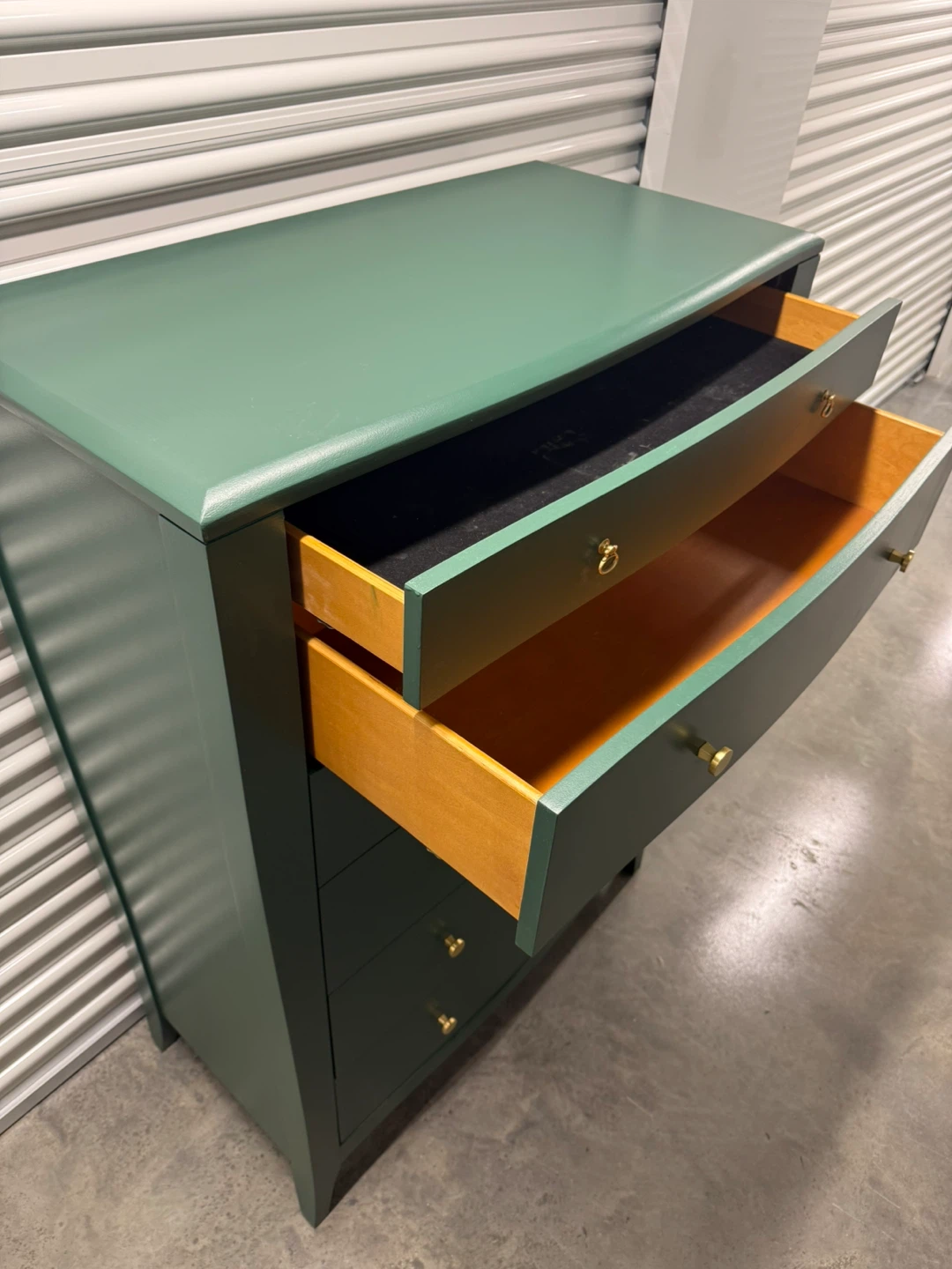 🚨Free Delivery NJ/ NY Green Solid Wood Dresser - 6 Drawers - photo 2