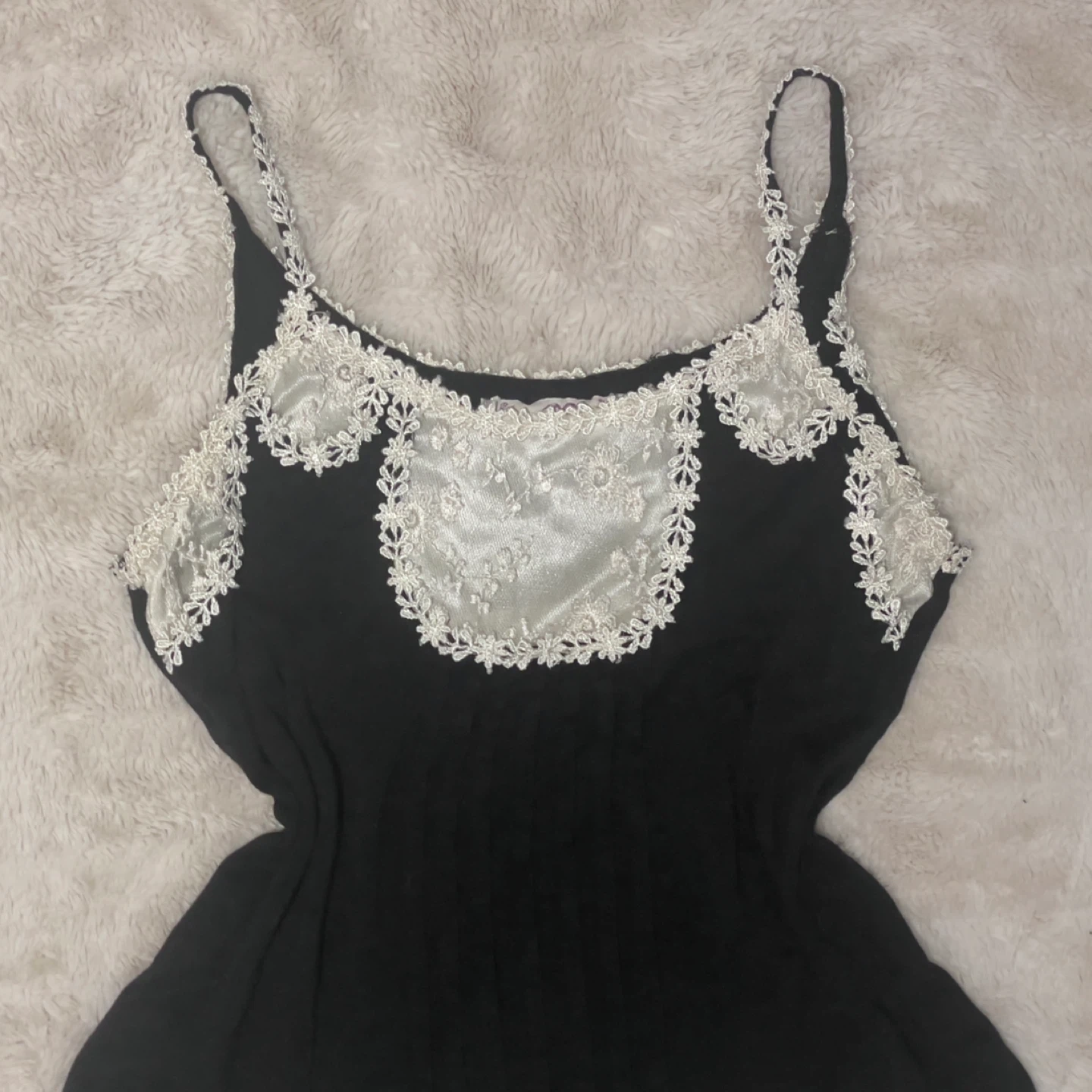 Black & White Lace Tank Top - photo 2