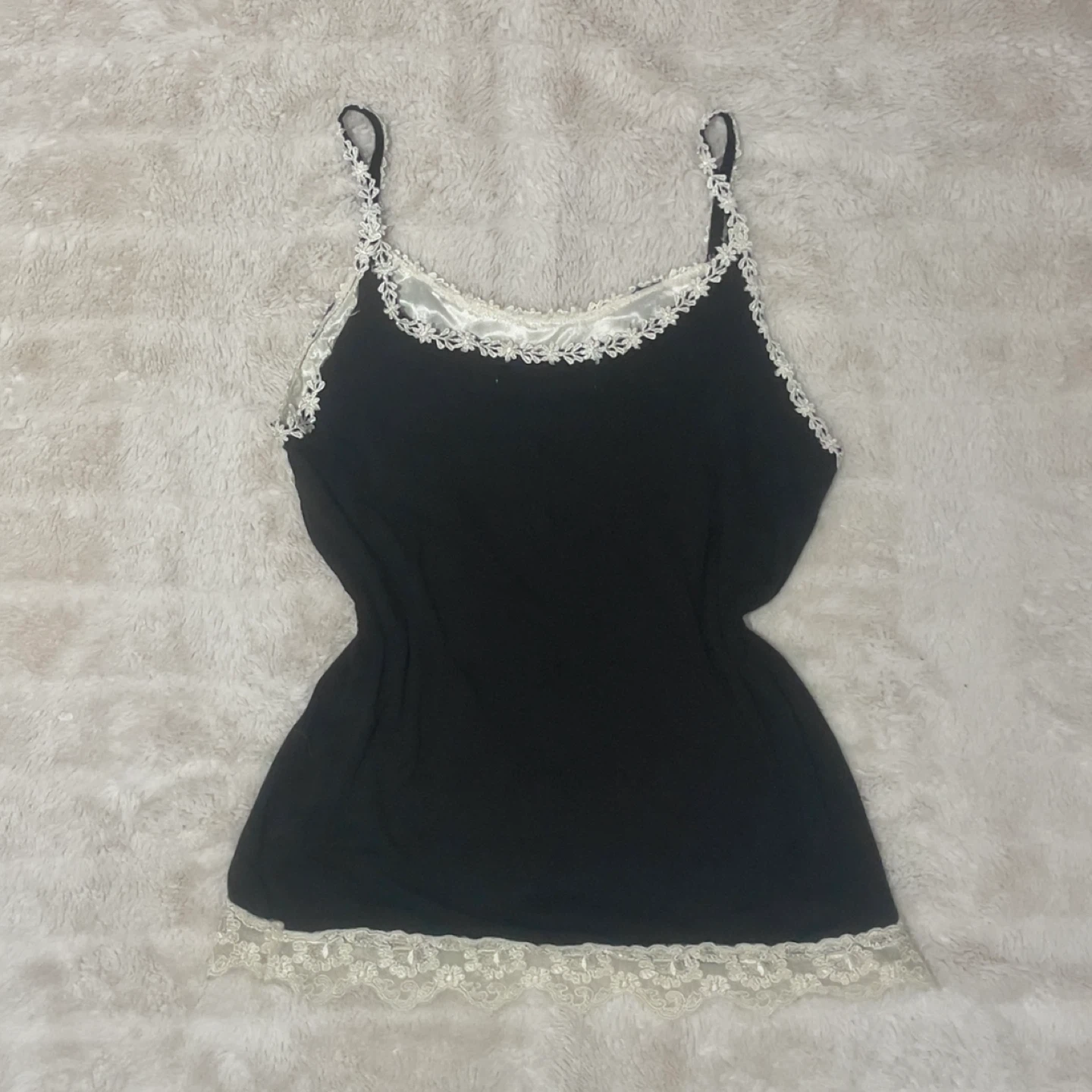 Black & White Lace Tank Top - photo 4