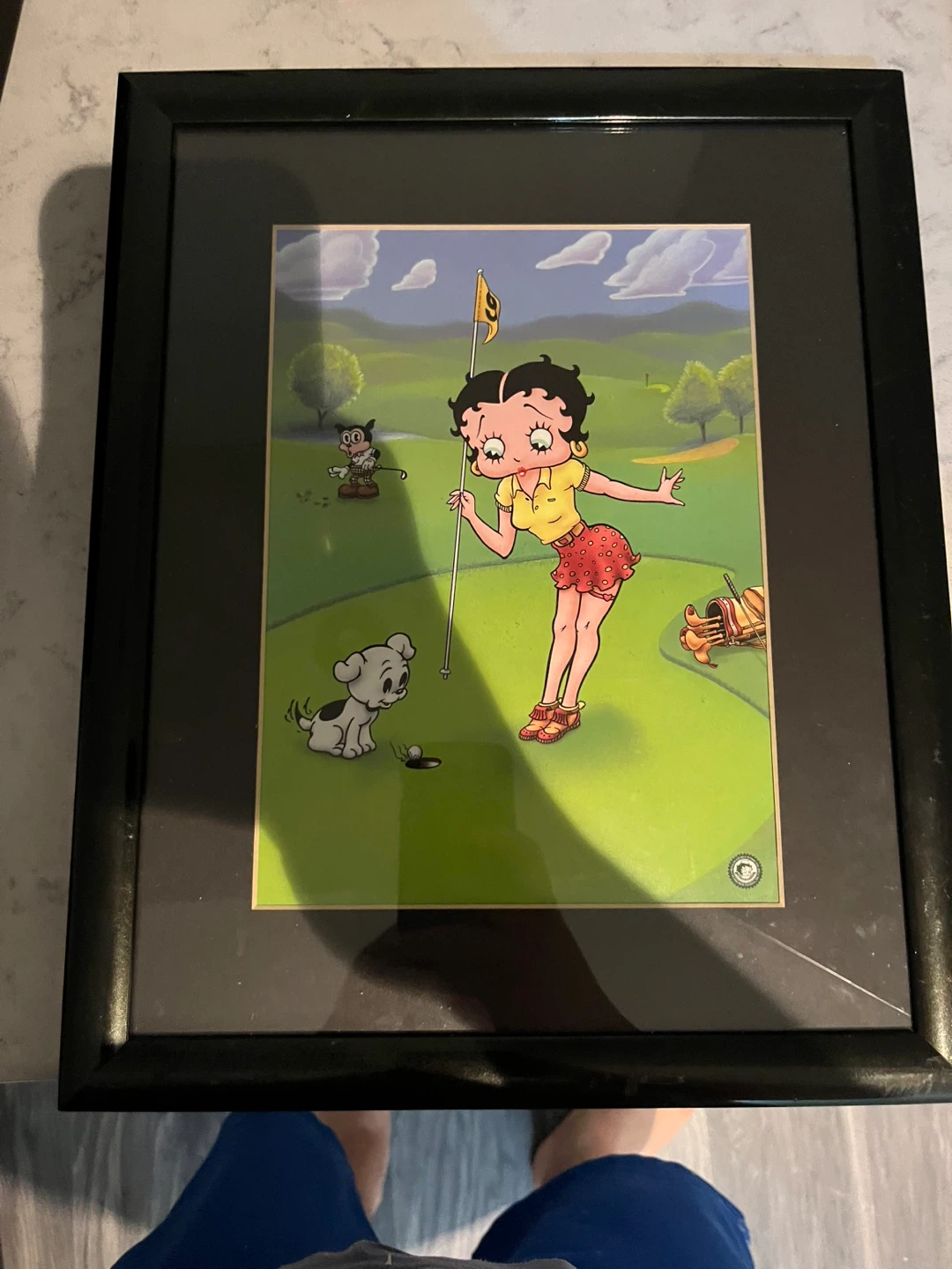 Betty Boop "Betty Pulls The Pin" Framed Art