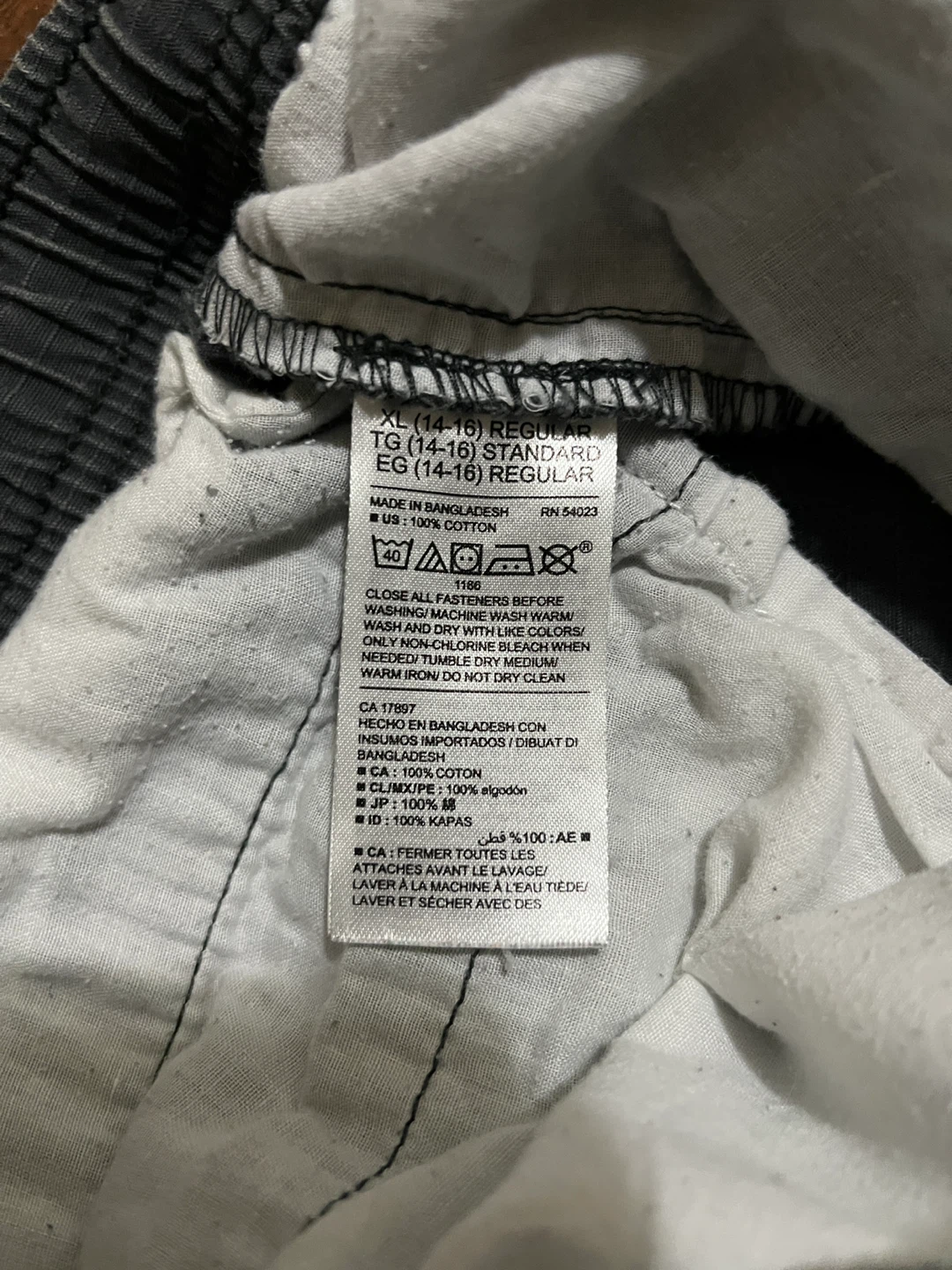 Old Navy boys XL 14/16 cargo joggers, charcoal grey - photo 3