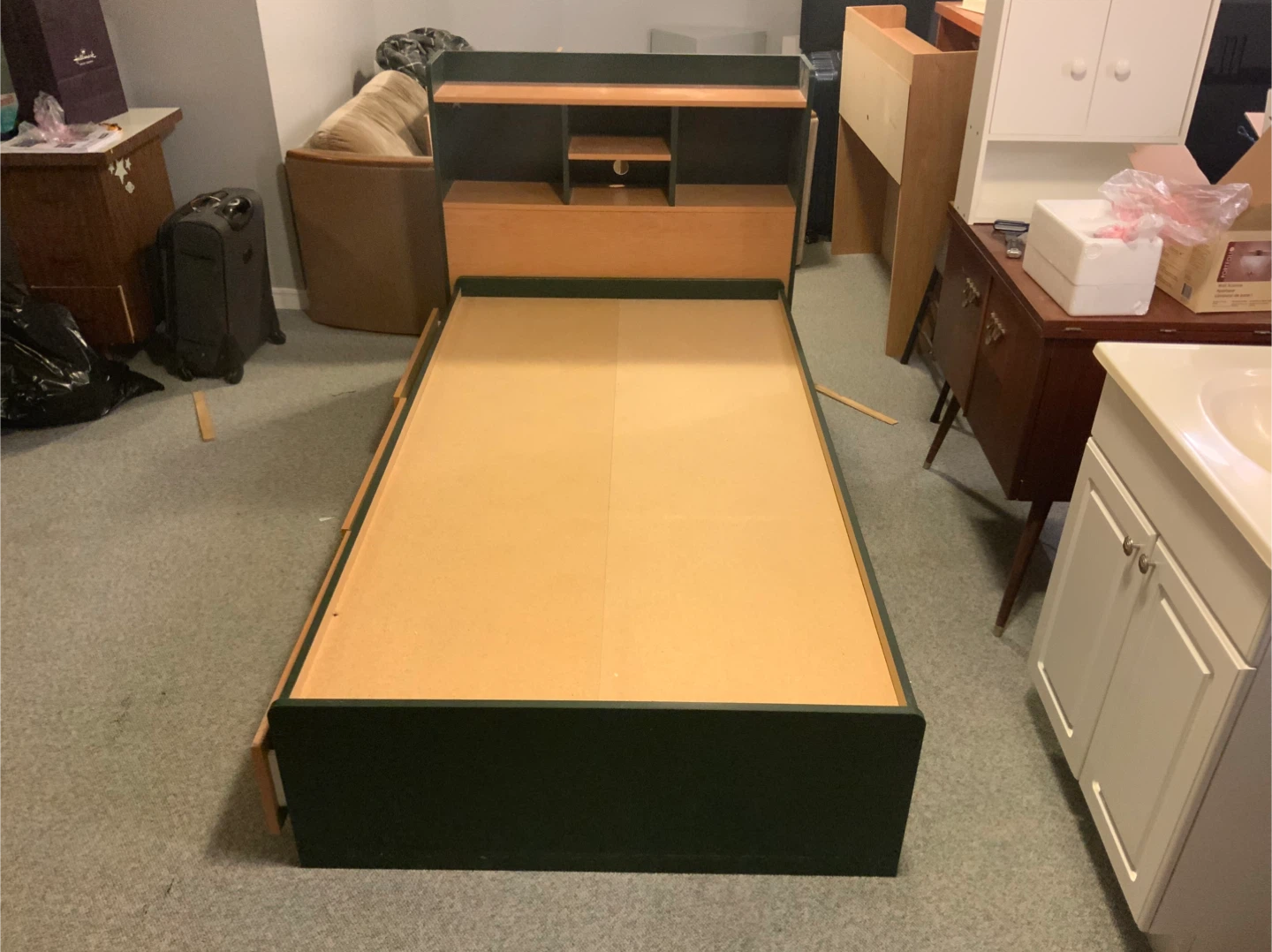 Twin Bed Frame with Storage - photo 2