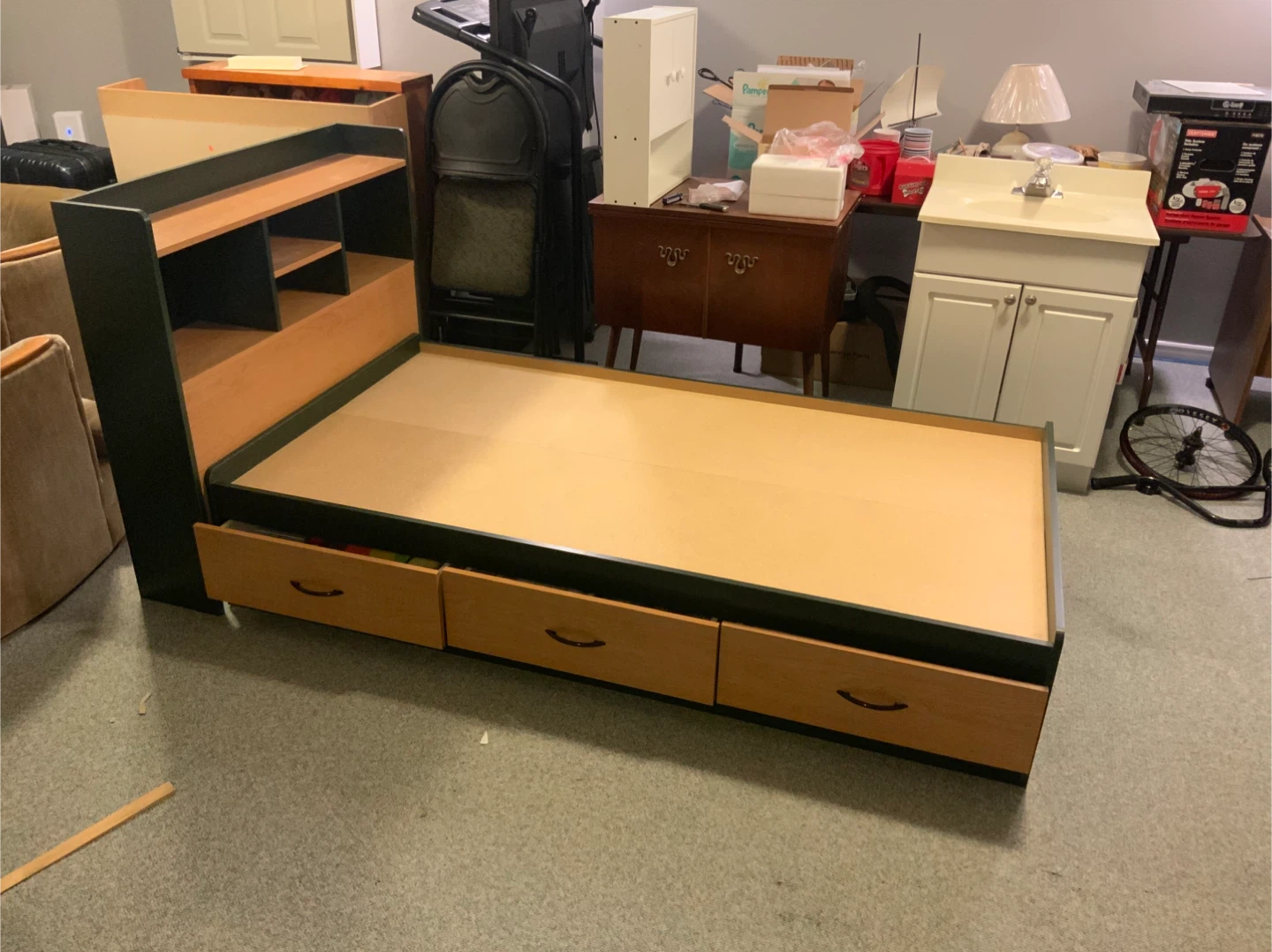 Twin Bed Frame with Storage