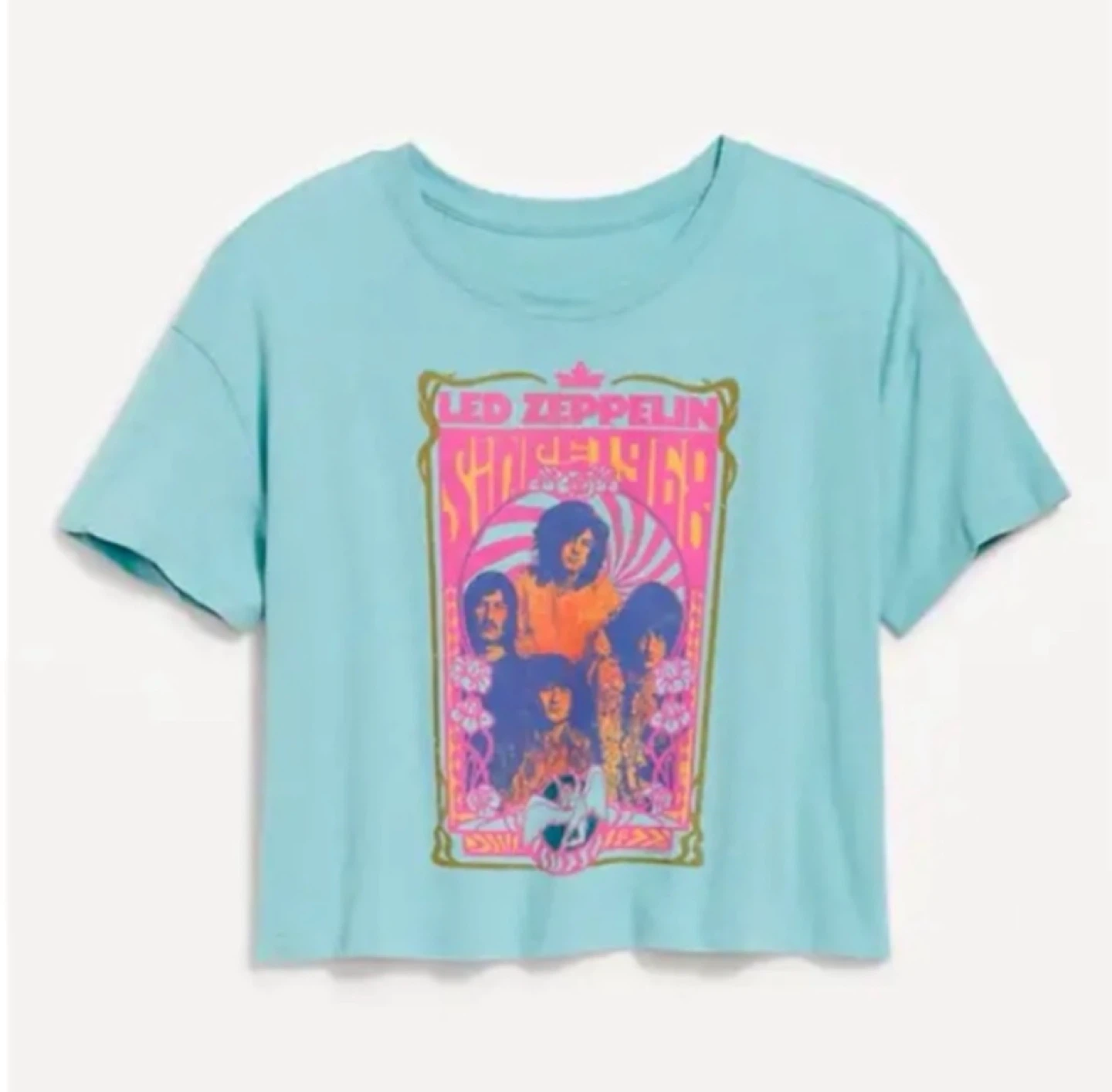 Plus size Licensed Pop Culture Graphic Cropped T-Shirt  Led Zep…