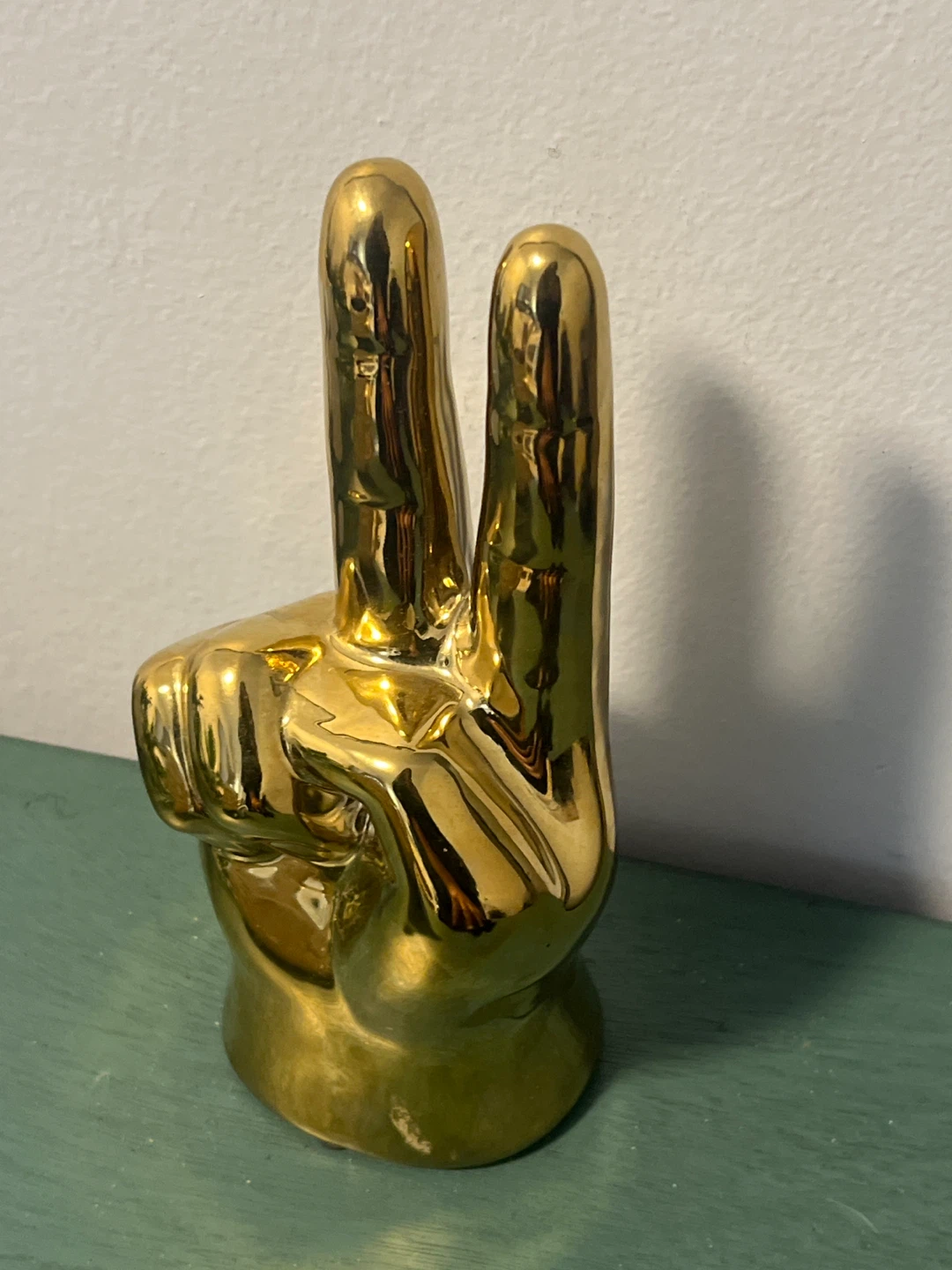 Gold Peace Sign Hand Decor - photo 3