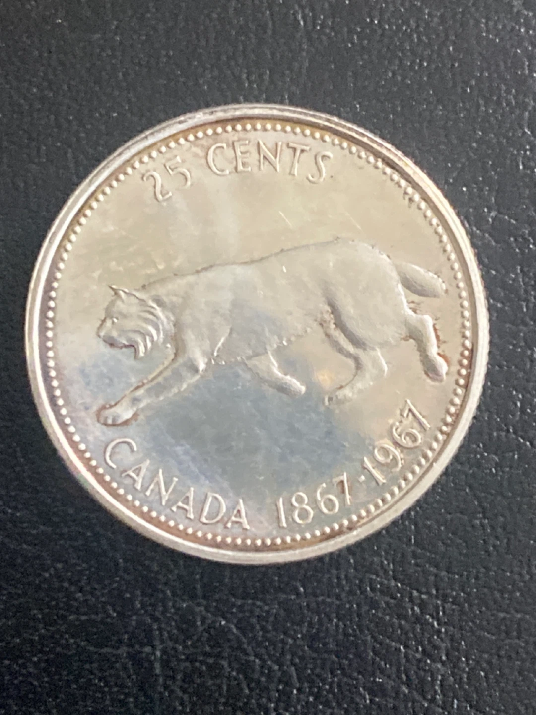 1967 Canadian 25 Cent Coin