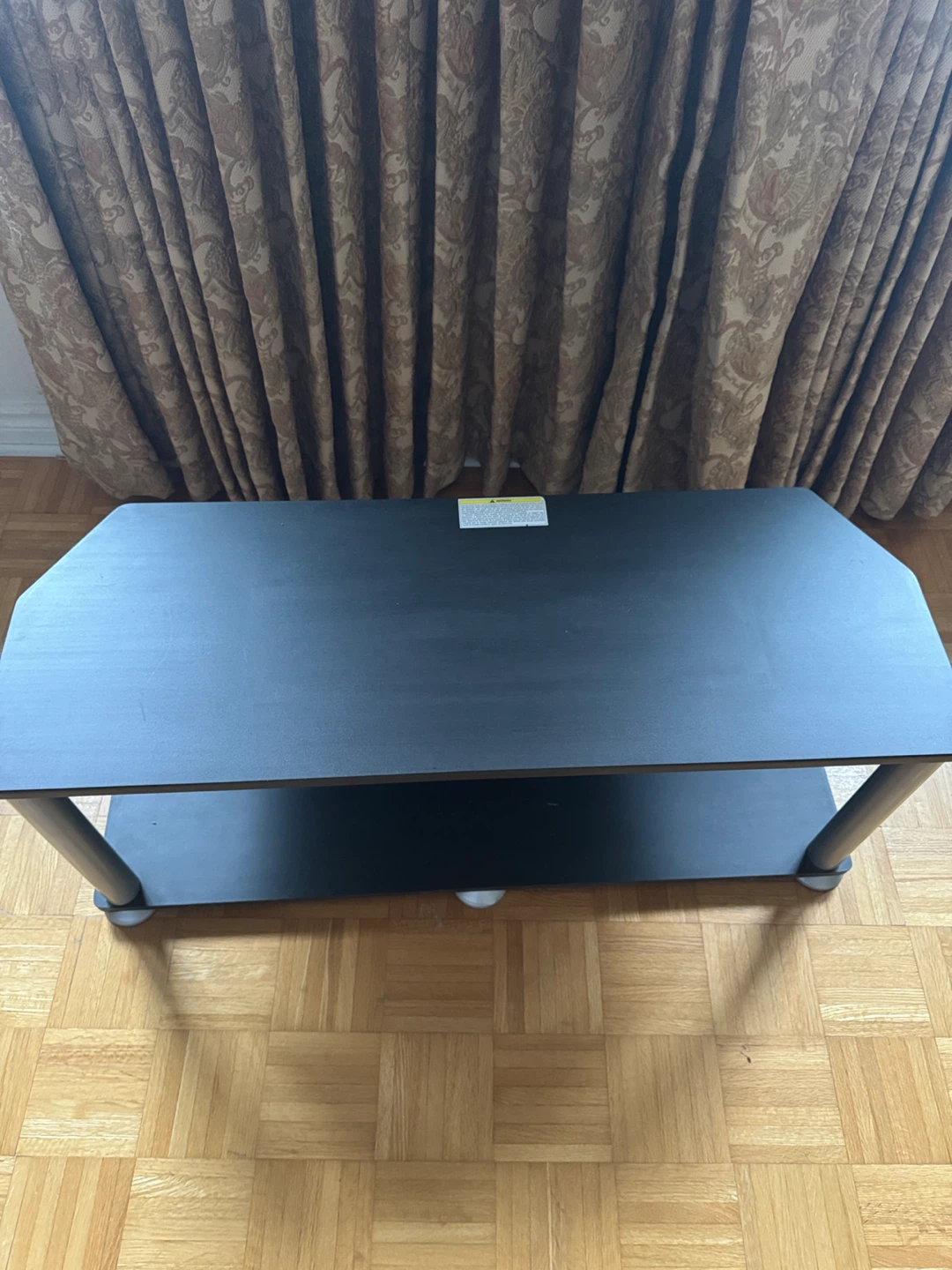 Black TV Stand with Shelves - photo 3