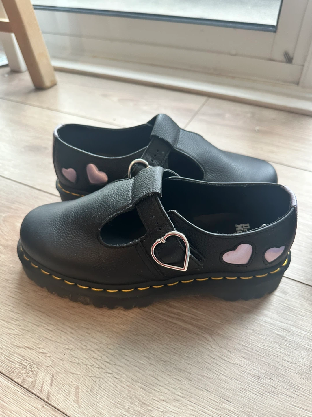 Dr. Martens limited edition Polley Heart Mary Janes