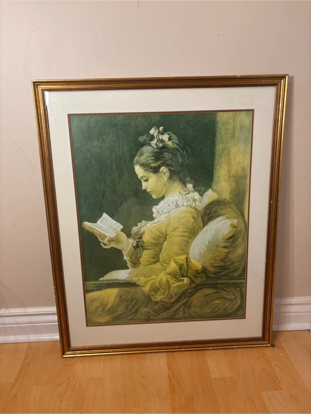 Framed Fragonard Art Print – “A Young Girl Reading