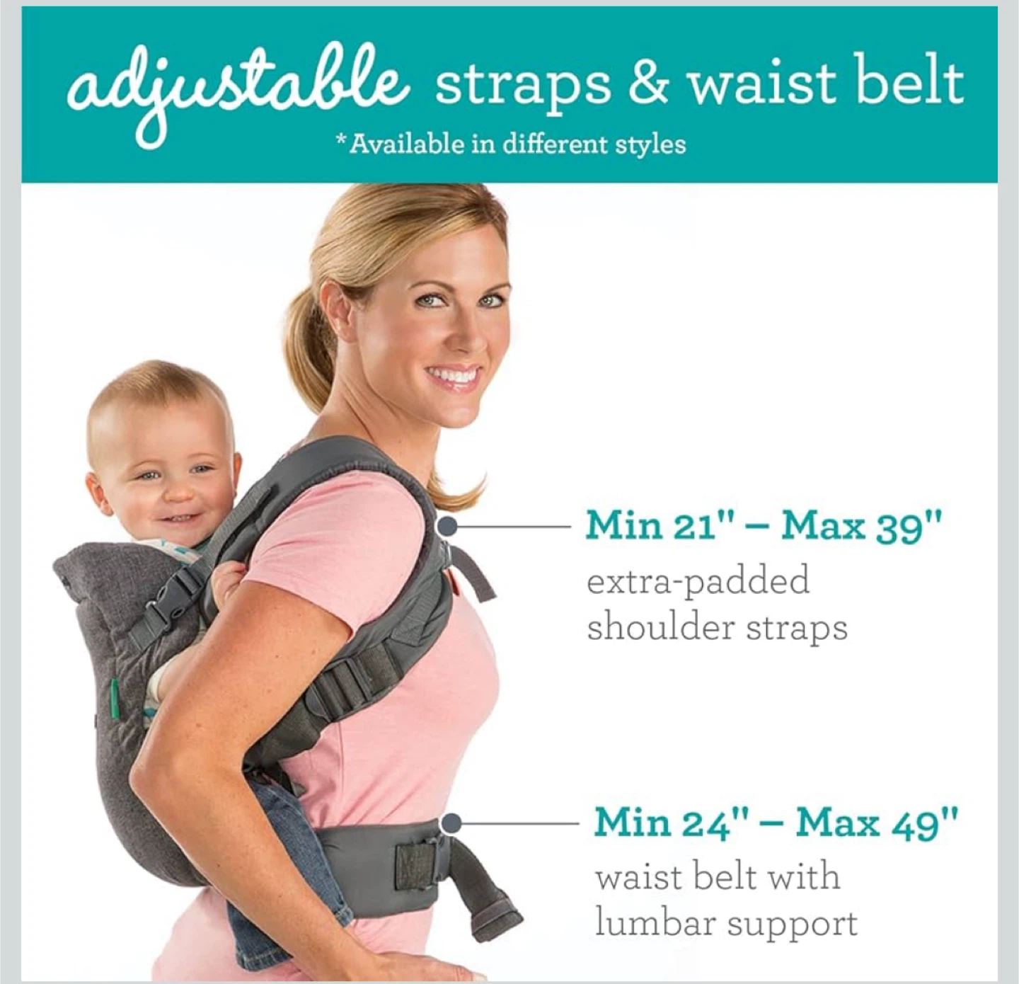 Infantino Carry On Multi Pocket Carrier - Grey - photo 2
