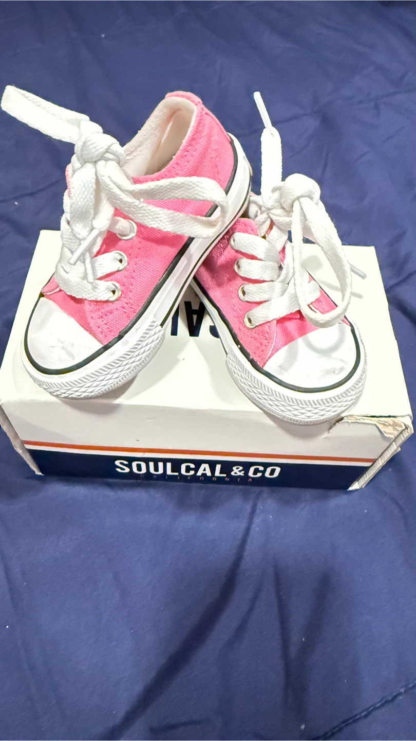 SoulCal & Co Pink Canvas Low Top Shoes - Size 3 Infant
