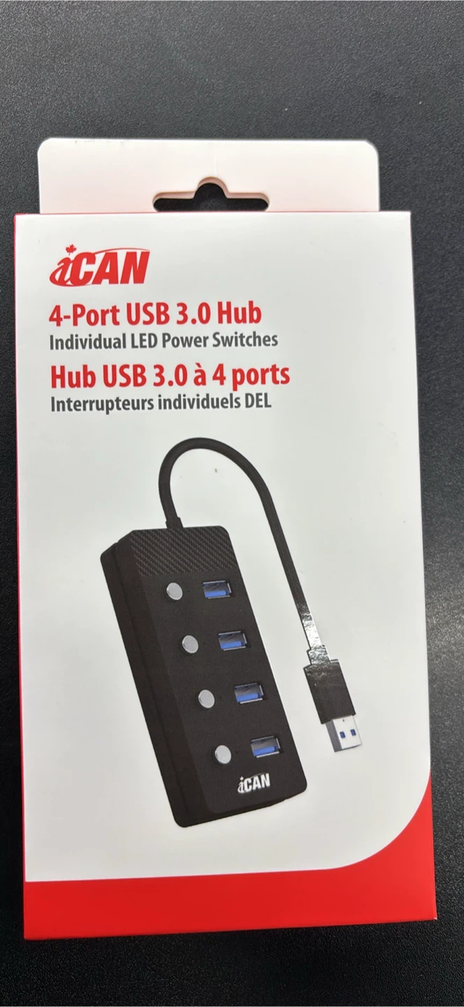 ICAN 4-Port USB 3.0 Hub - New in Box!
