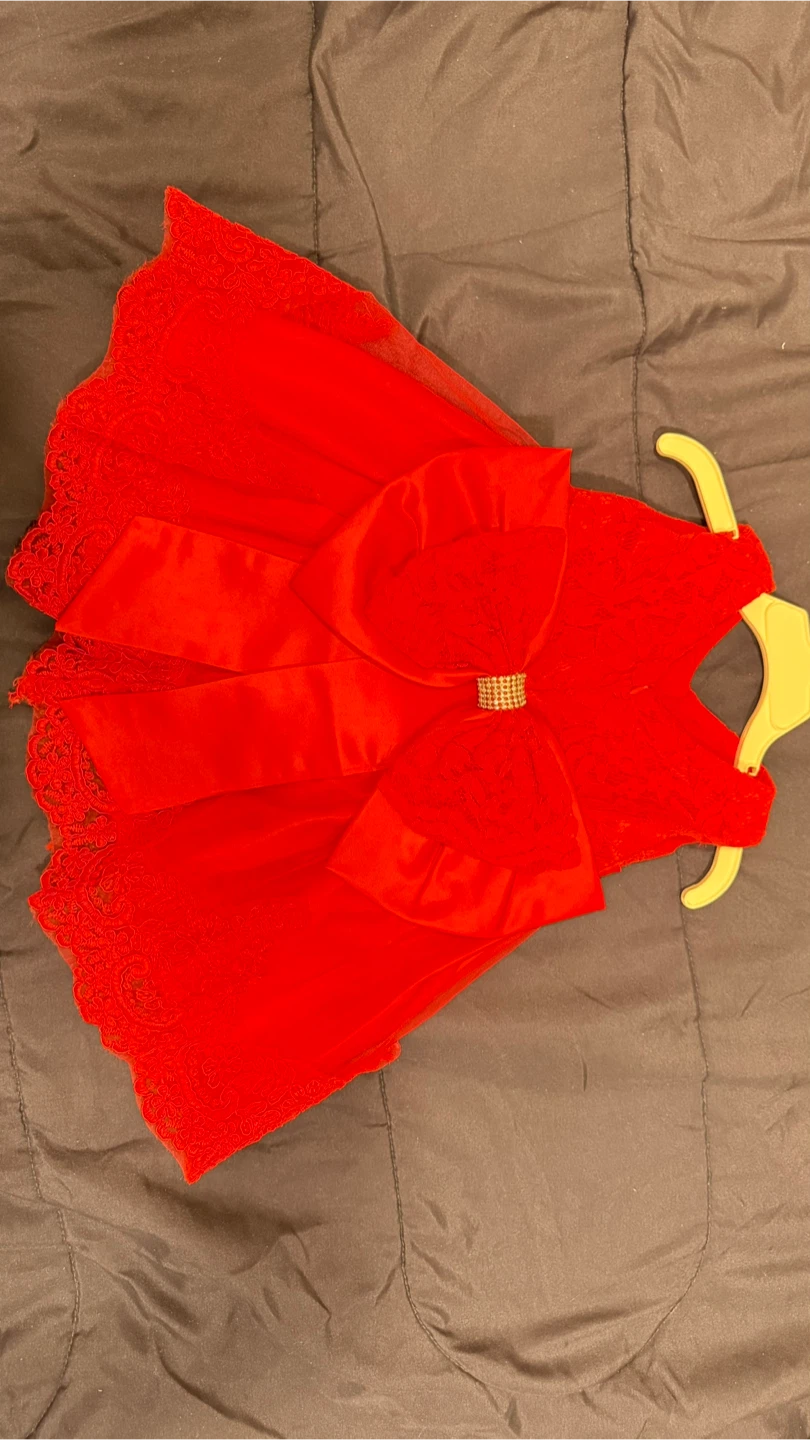 Red Baby Dress - Size 12M - photo 2