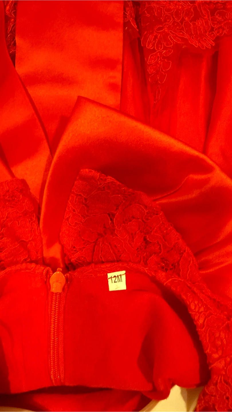 Red Baby Dress - Size 12M - photo 3